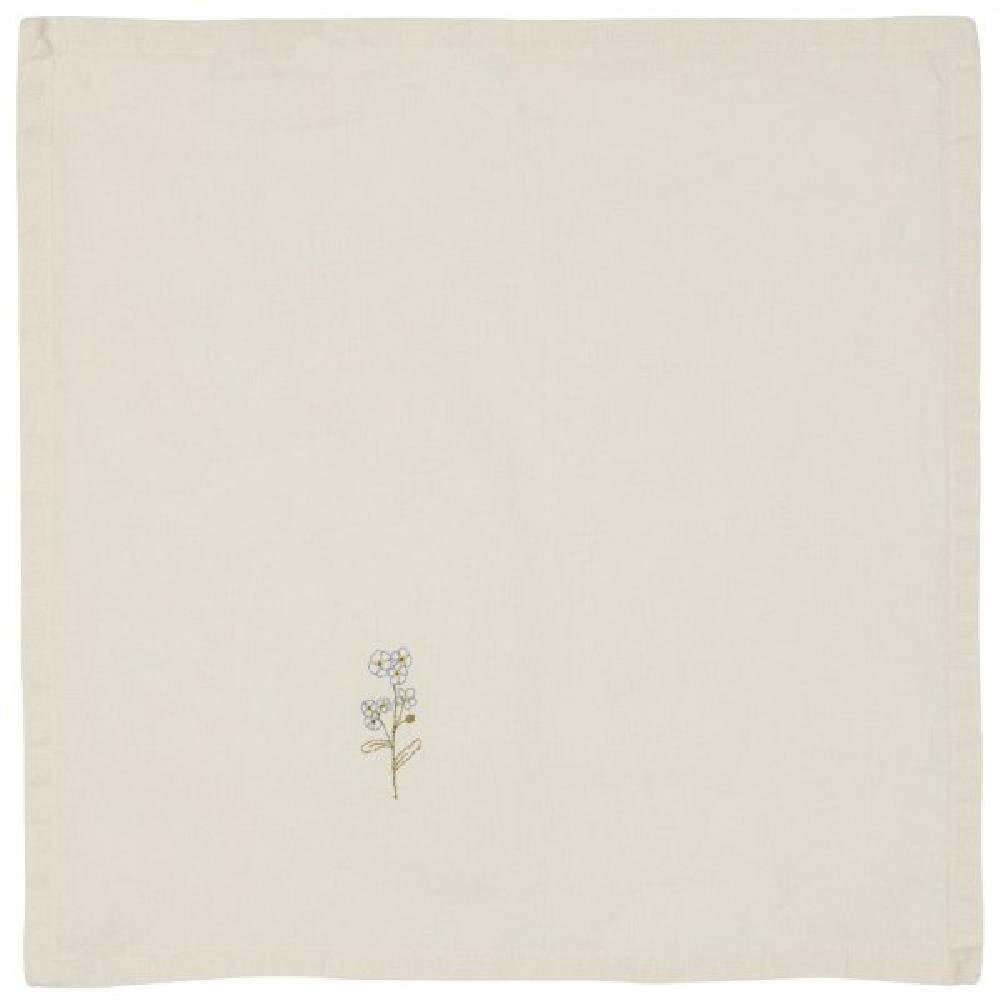 Ib Laursen Serviettenhalter Ib Laursen Stoffserviette Flora Butter Cream mit Vergissmeinnicht (40x