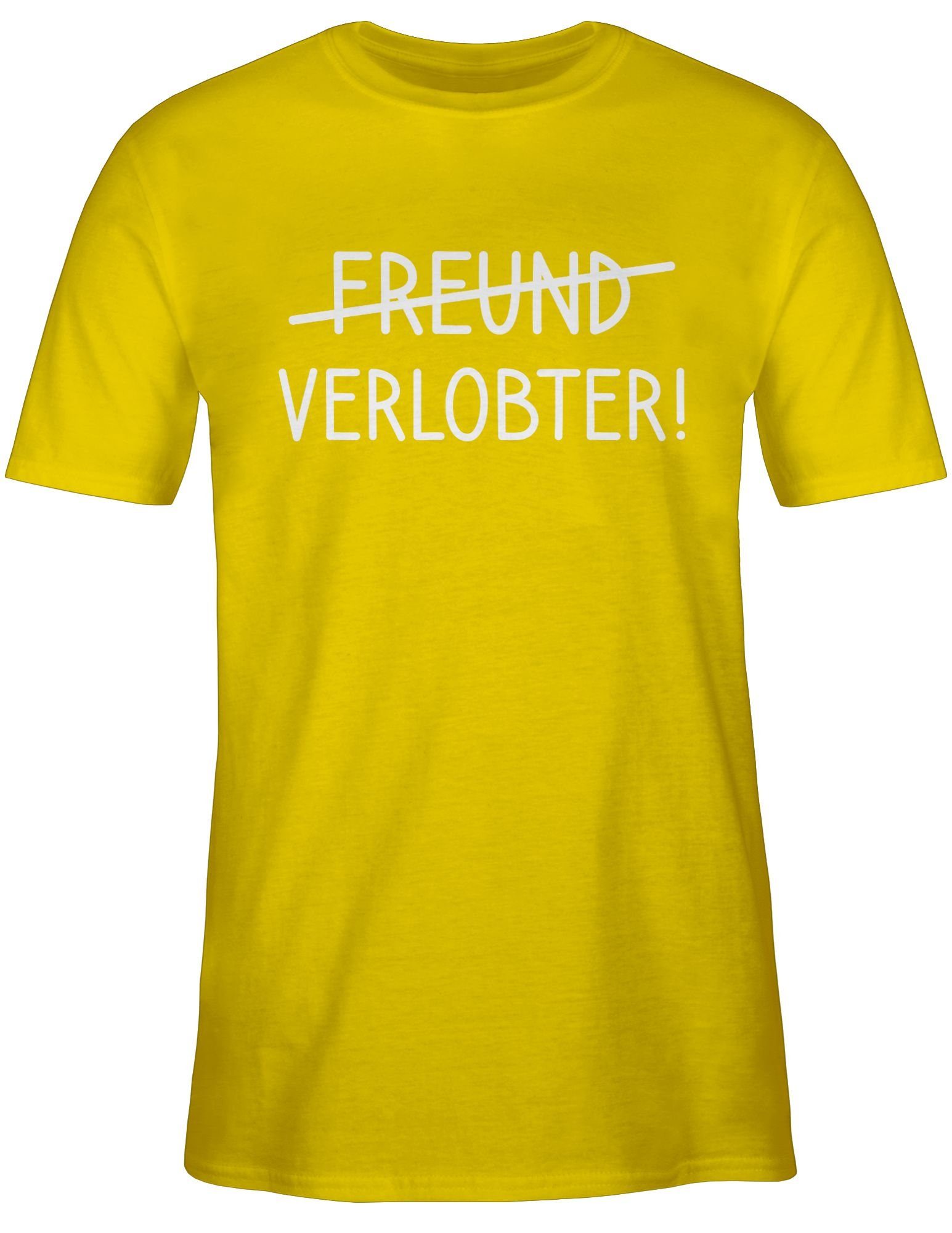 Gelb T-Shirt Liebe Partner Freund 02 Valentinstag Shirtracer Verlobter