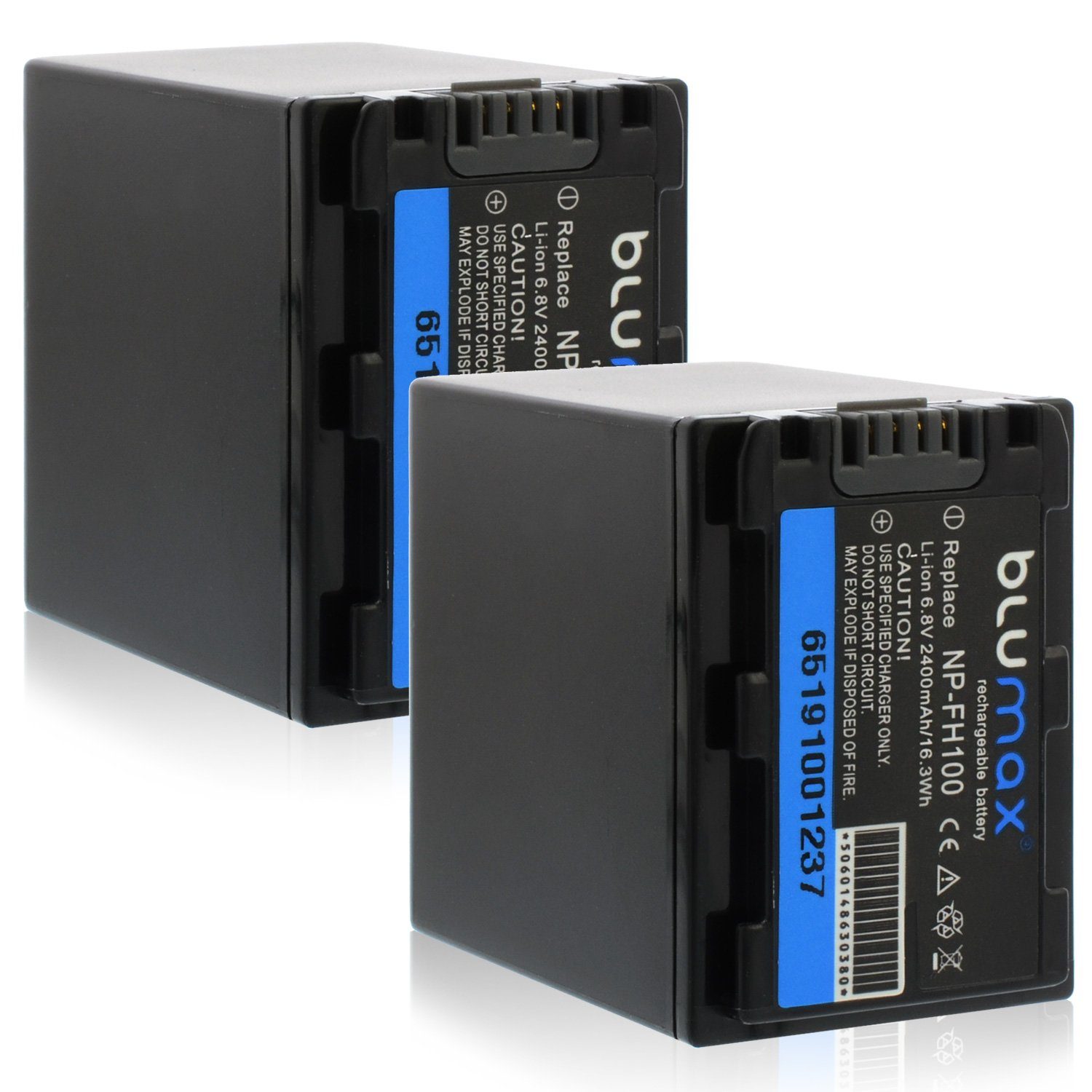 Blumax Set mit Lader -FH70 Kamera-Akku -FH60 für 2400mAh Sony NP-FH100