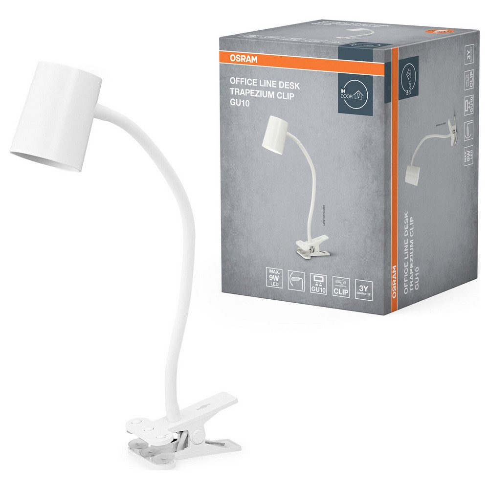 Osram Klemmleuchte OSRAM HOMELIGHTING Office Line Desk Trapezium Clip GU10 White 40998544