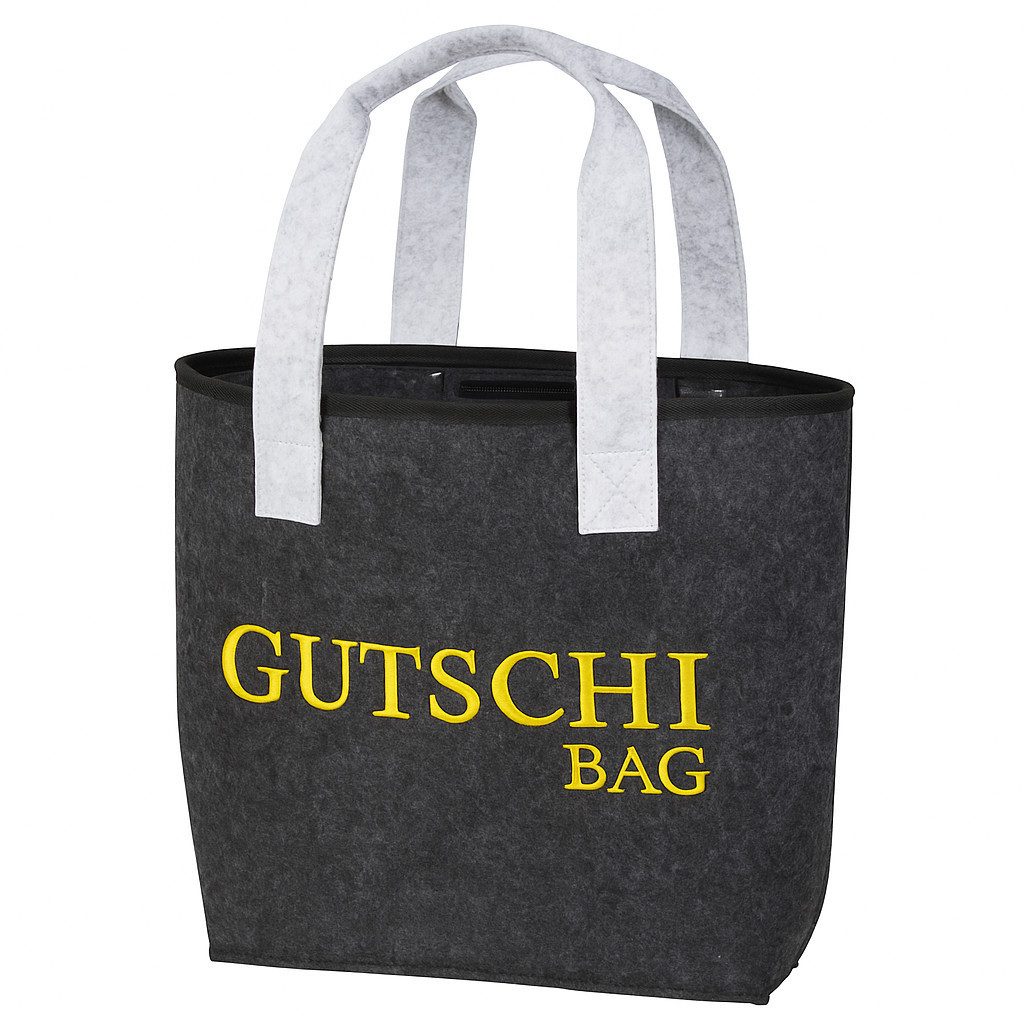 MF Shopper Gutschi Bag Filz Tasche mit Innentasche und goldener Stickerei ( günstig online kaufen