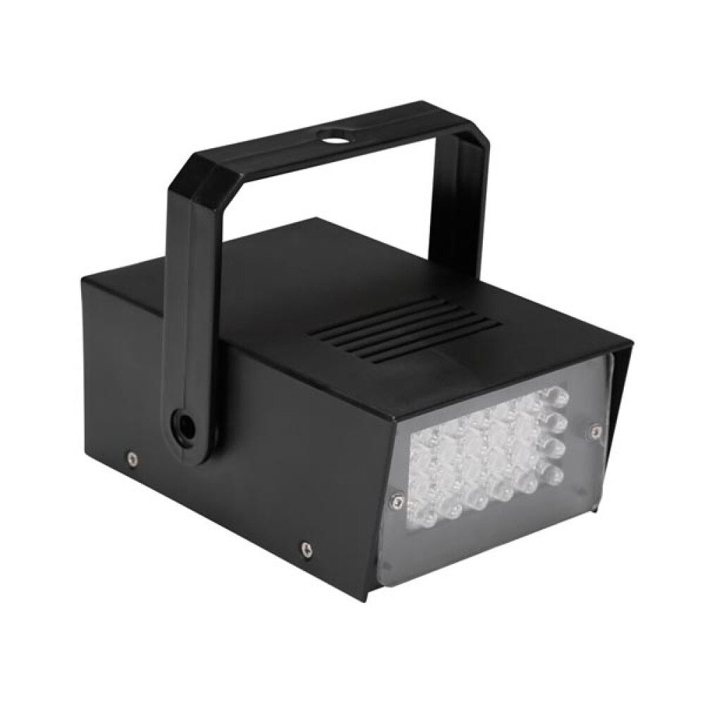 HQ POWER LED Discolicht 10-W-Mini-Stroboskop mit 24 sehr hellen, weißen LEDs (5 mm). Eignet si