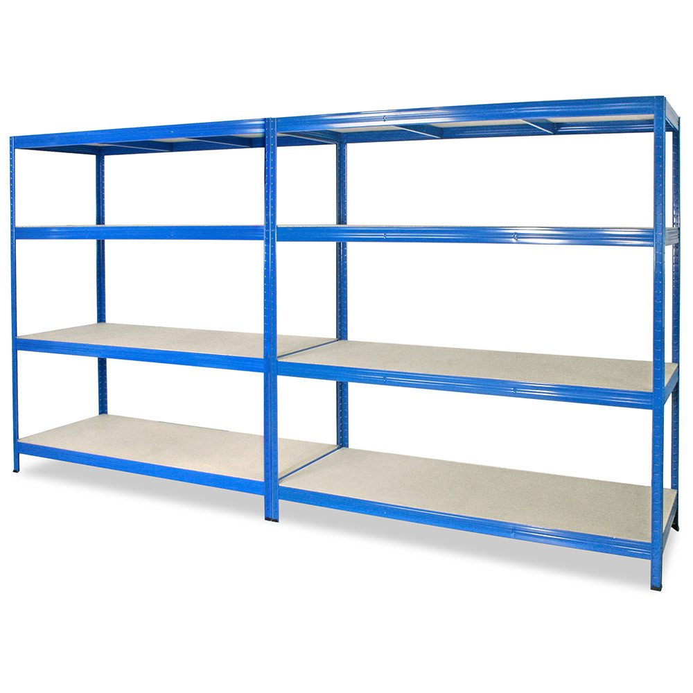 BRB-Lagertechnik Steckregal Großfachregal, Stecksystem, 8 Böden, HxBxT 1800x3600x600 mm, Sehr praktisches Regal für große und sperrige Teile