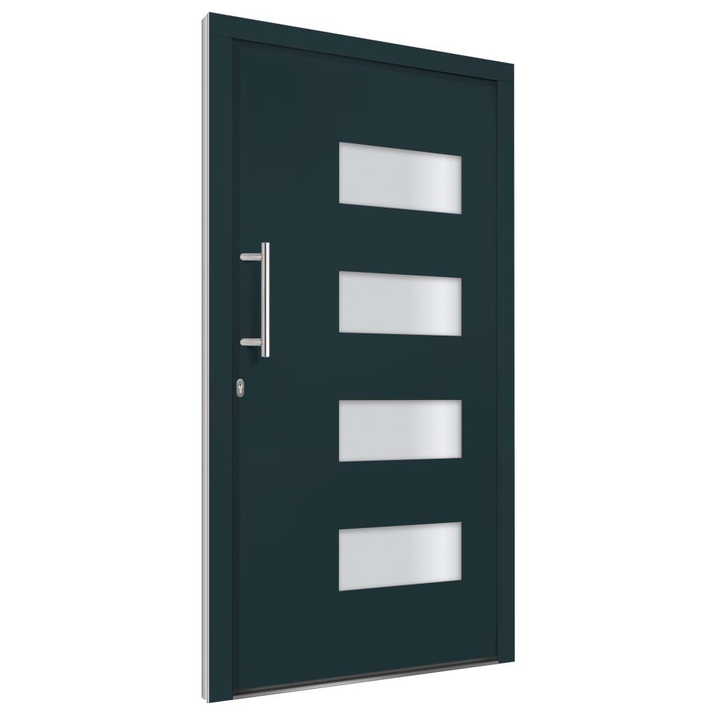 vidaXL Haustür Haustür Aluminium und PVC Anthrazit 100x210 cm (1-St)