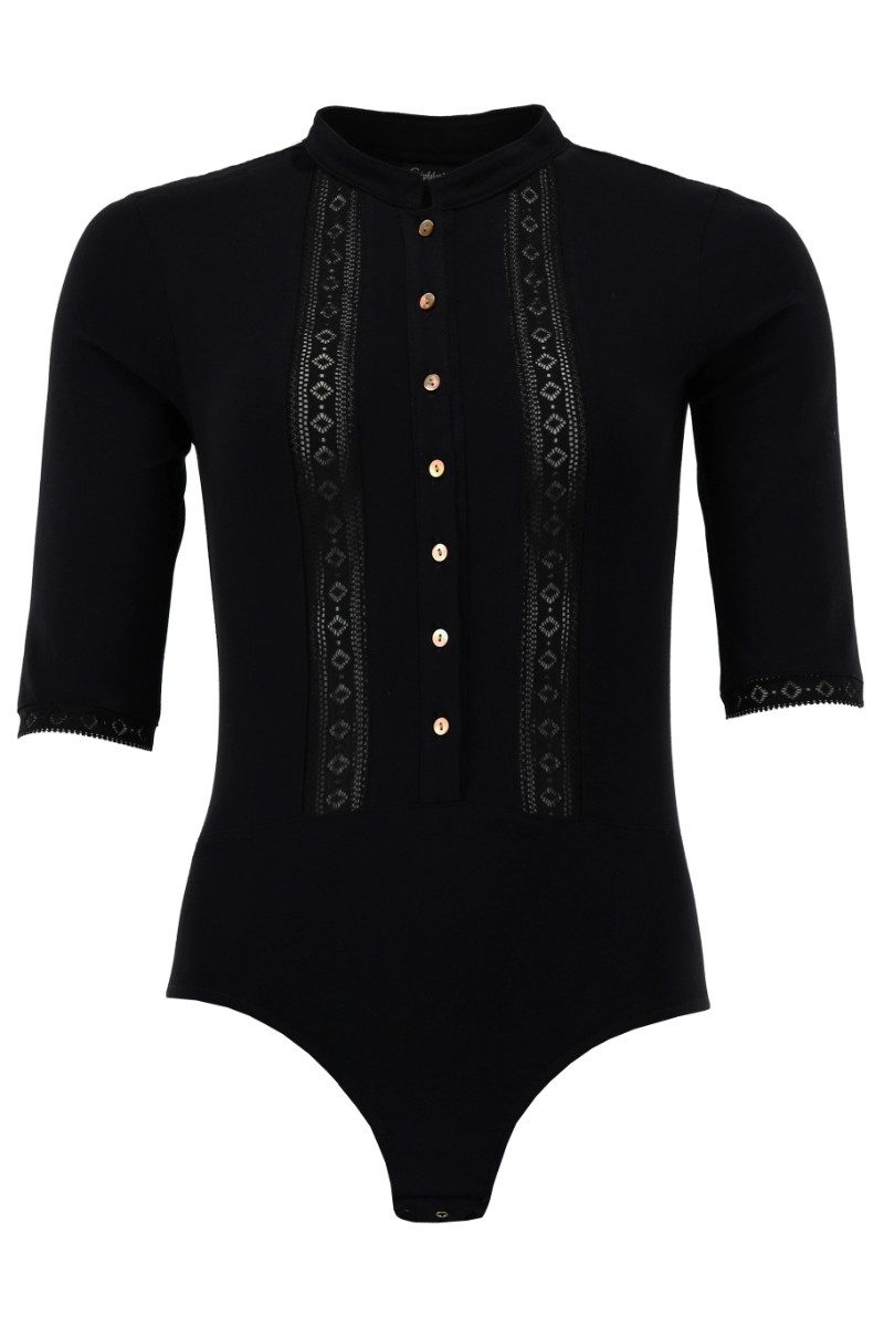 Orbis Textil GmbH & Co. KG Blusenbody Blusenbody - Donna - schwarz