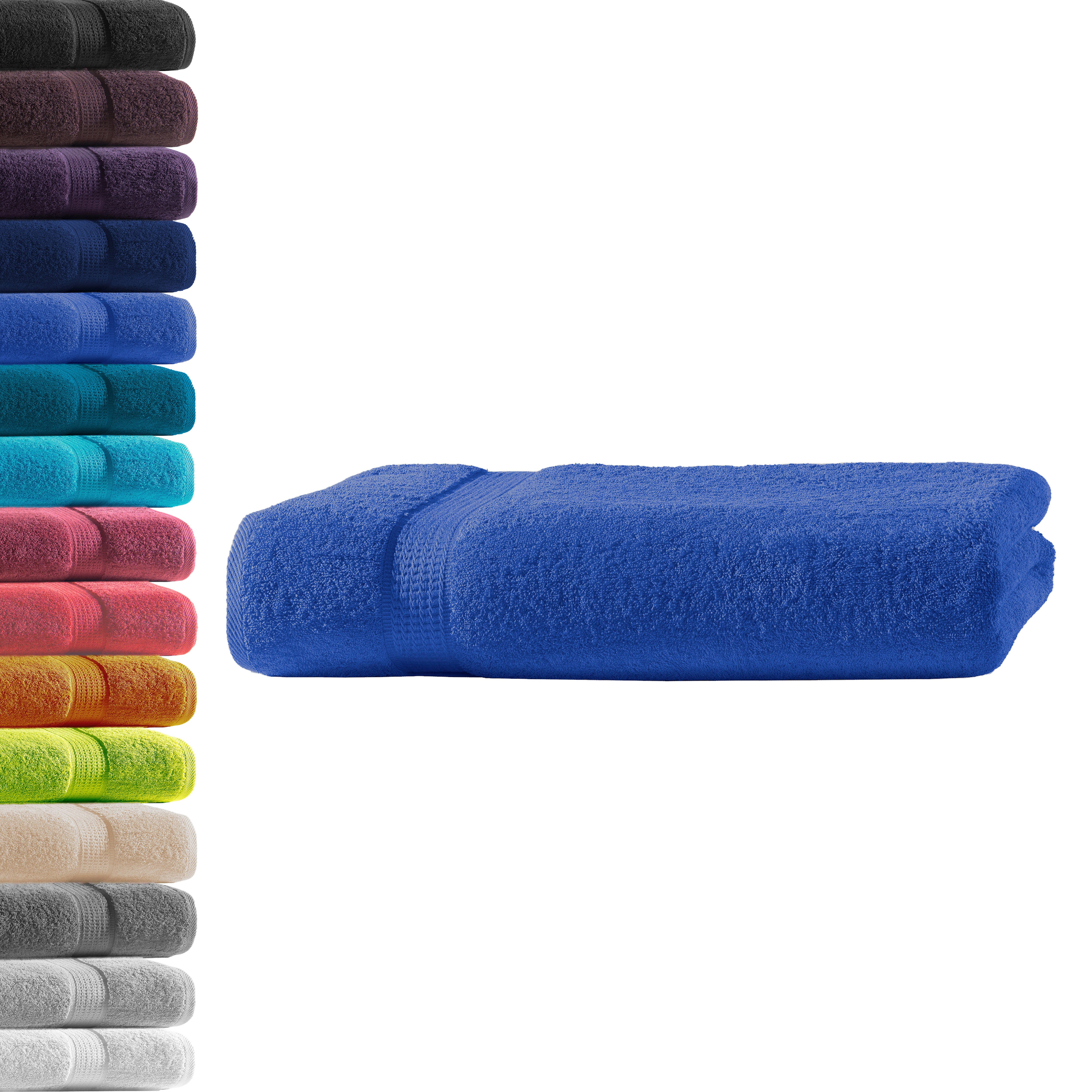 Hometex Premium Textiles Handtuch in Premium Qualität 500 g/m², Feinster Frottier-Stoff 100% Baumwolle, 1x Badetuch, weich, saugfähig, extra schwer & flauschig