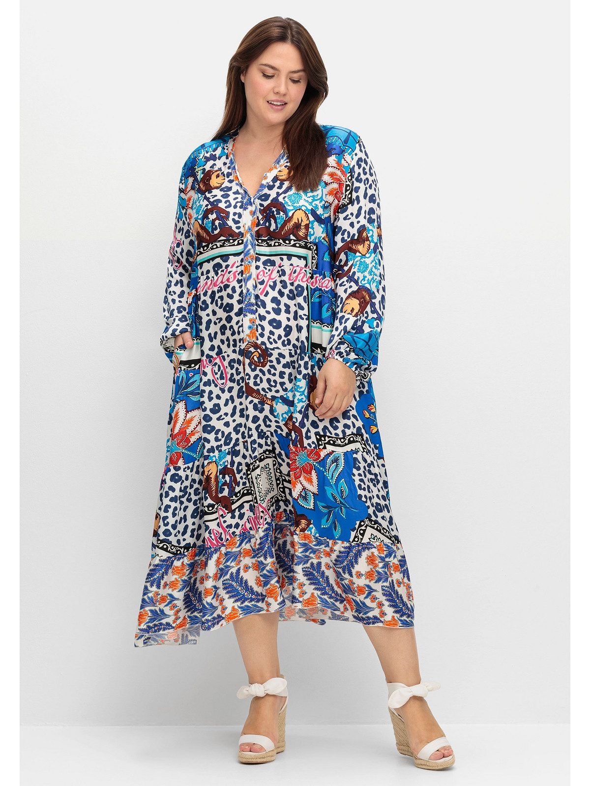Druckkleid Große Größen