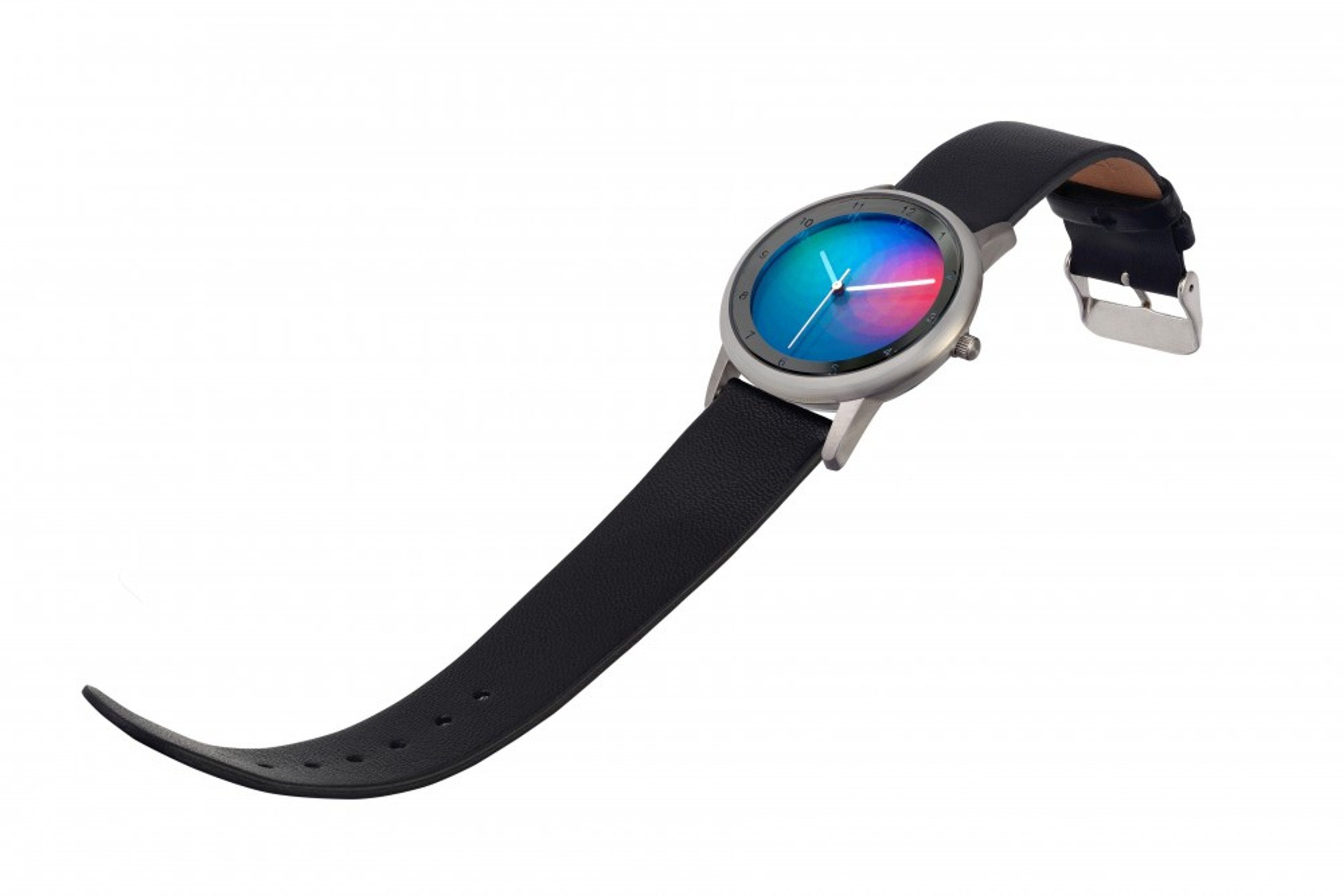 Rainbow Leder Sphere Watch Quarzuhr braunes