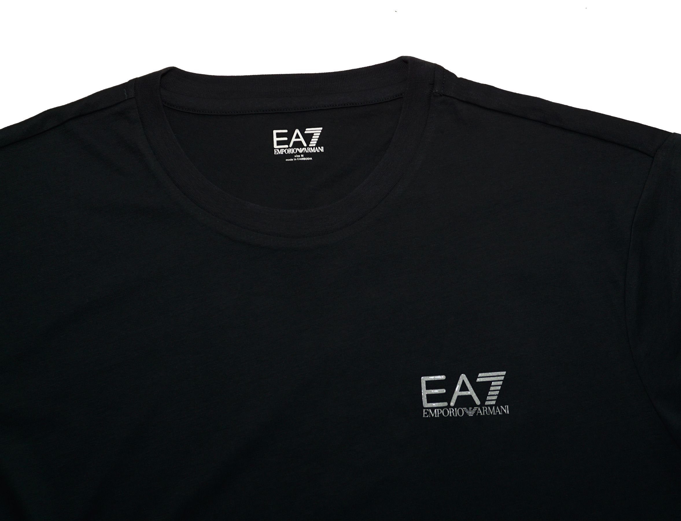 T-Shirt Shirt Emporio (1-tlg) Shortsleeve Crew-Neck dunkelblau T-Shirt Armani