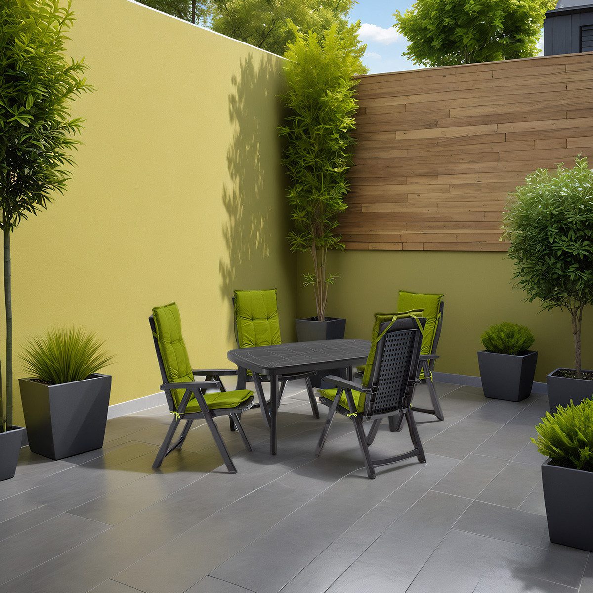 Shaf Garten-Essgruppe Milano Garten Essgruppen-Set Klappstuhl günstig online kaufen