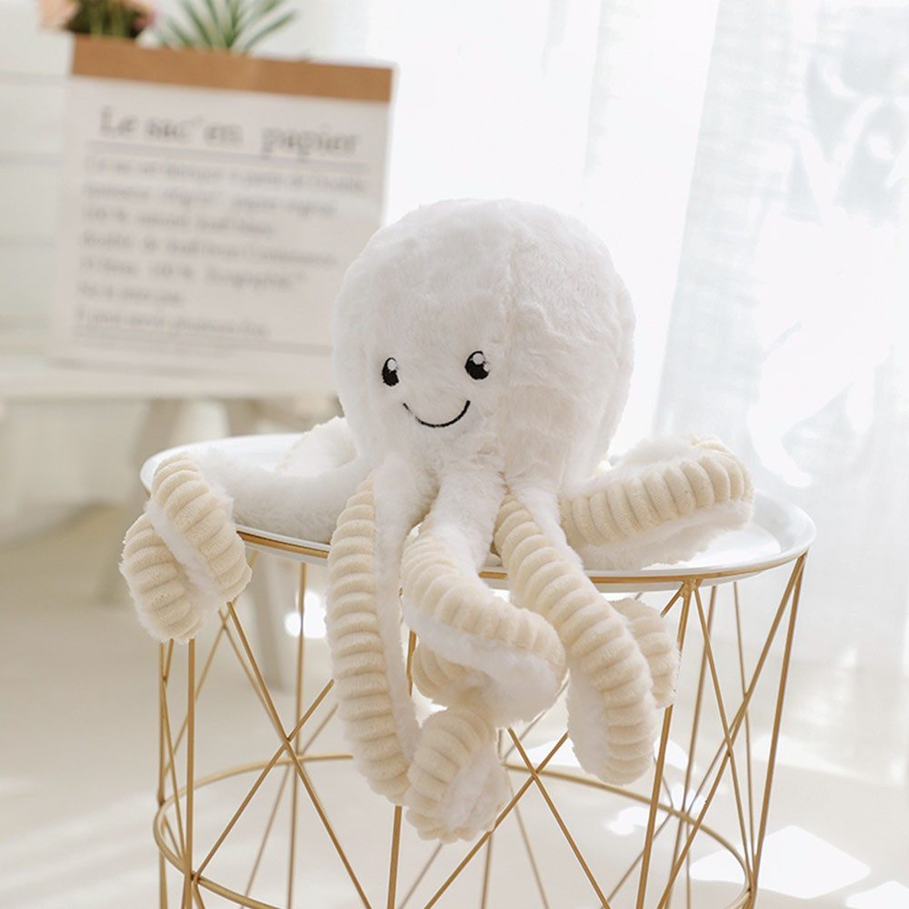 AFKSMILE Dekokissen Weiches Oktopus Kuscheltier, realistisches Cuddly Octopus Plüschtier