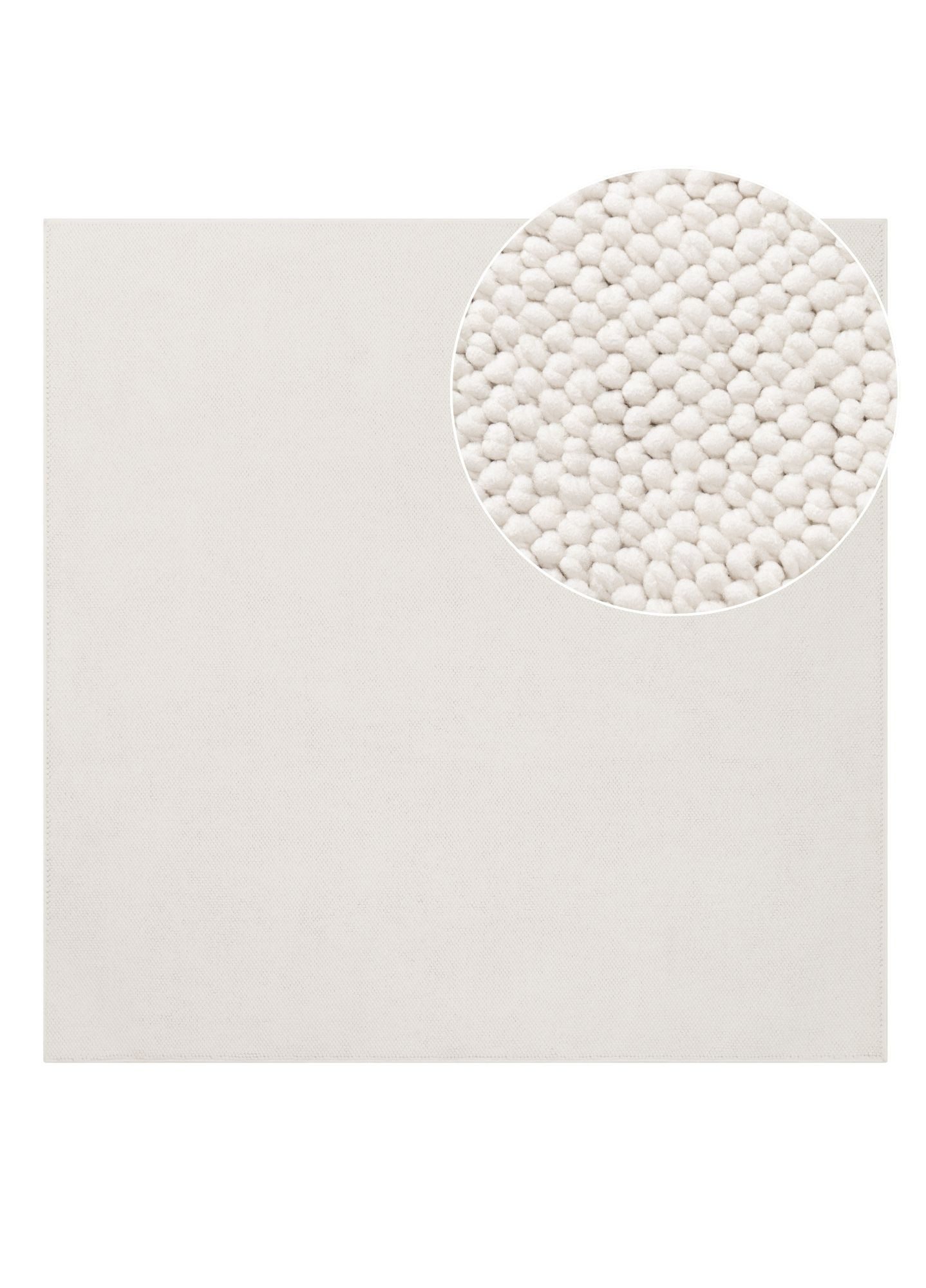 Tapiso Teppich AGRA, quadratisch, Höhe: 10 mm, Quadratischer Kurzflorteppich mit weicher Oberfläche