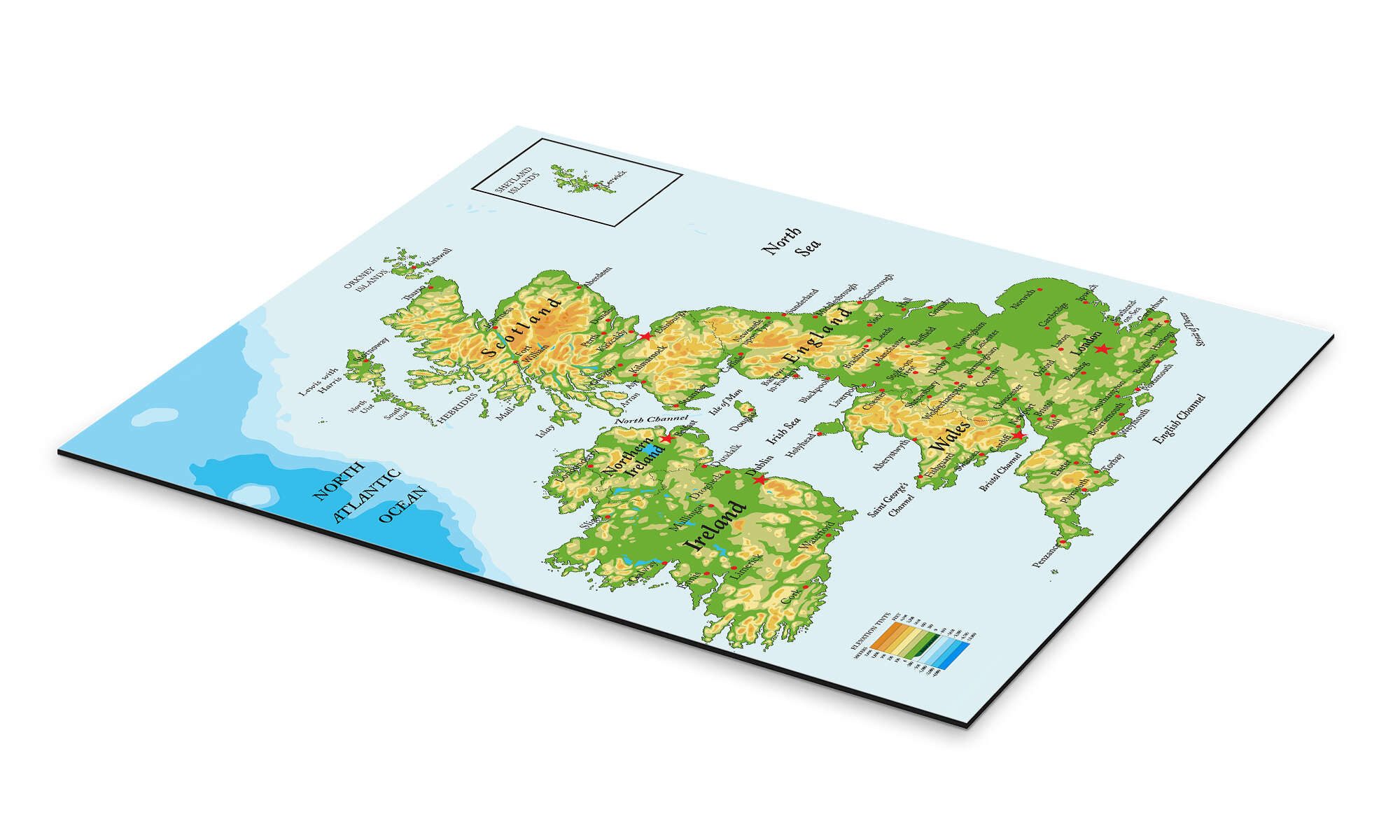 Posterlounge Poster Editors Choice, Topografische Karte günstig online kaufen