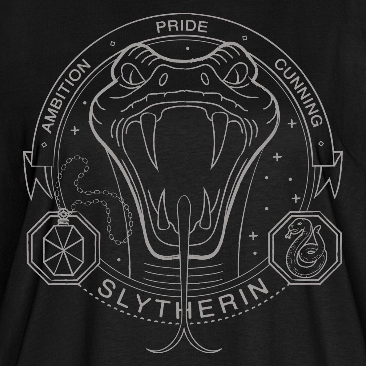 Spreadshirt T-Shirt Harry Potter Slytherin Wappen Schlange Damen Casual Relaxed T-Shirt (1-tlg)