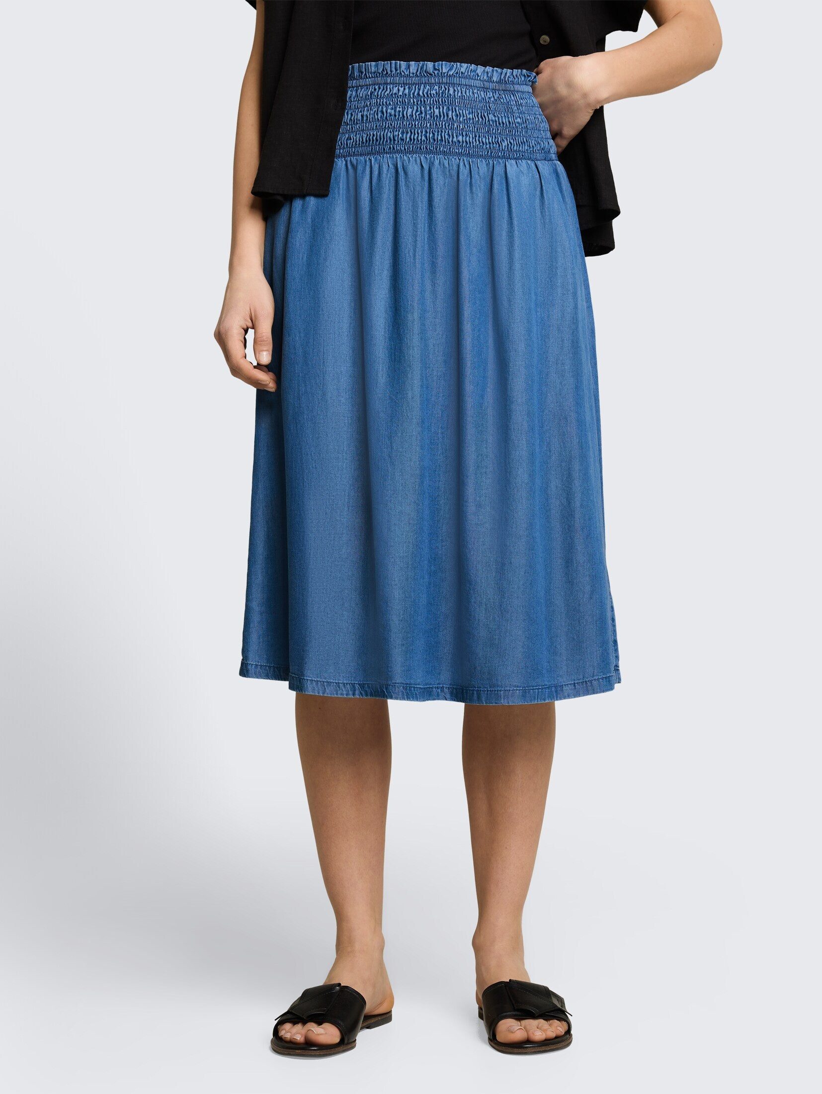 TOM TAILOR Sommerrock Röcke Jeansrock mit Eingriffstaschen