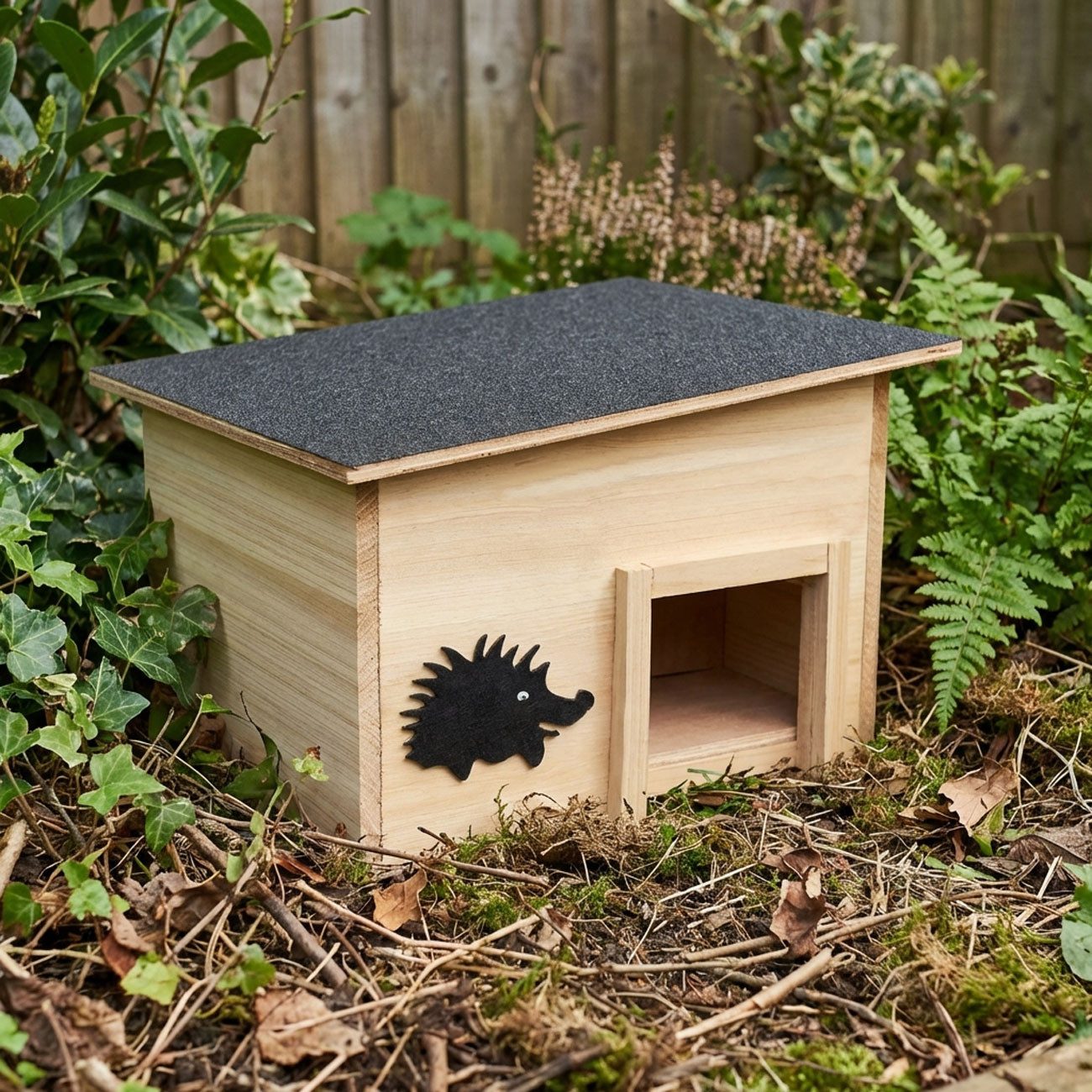 shop'n smile ideoon Igelhaus Holz-Bausatz mit Labyrintheingang: Wetterfestes Winterquartier basteln