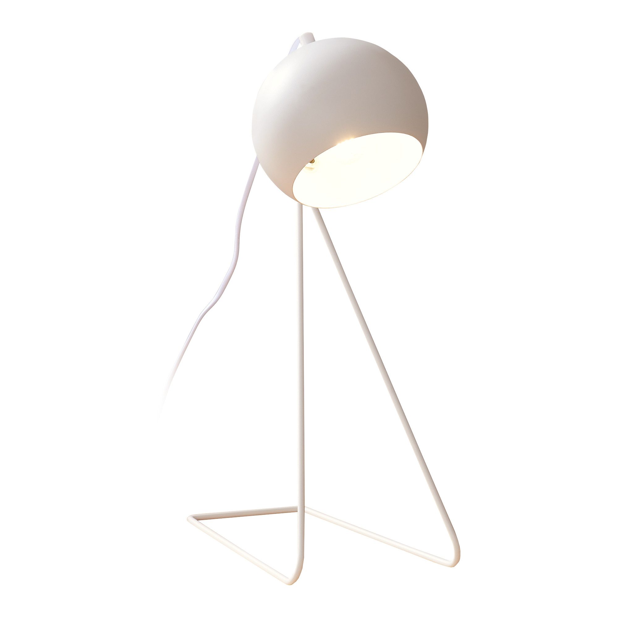 lux.pro Tischleuchte, ohne Leuchtmittel, »Oldibro« Metall Kugel 45 x 28 x 15 cm Weiß