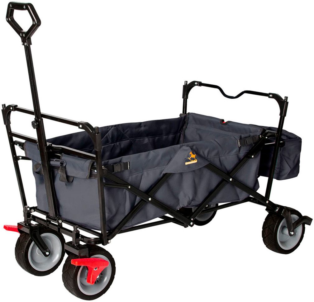 Pinolino® Bollerwagen Paxi dlx, anthrazit, BxTxH: 124x59x66 cm, mit Bremse