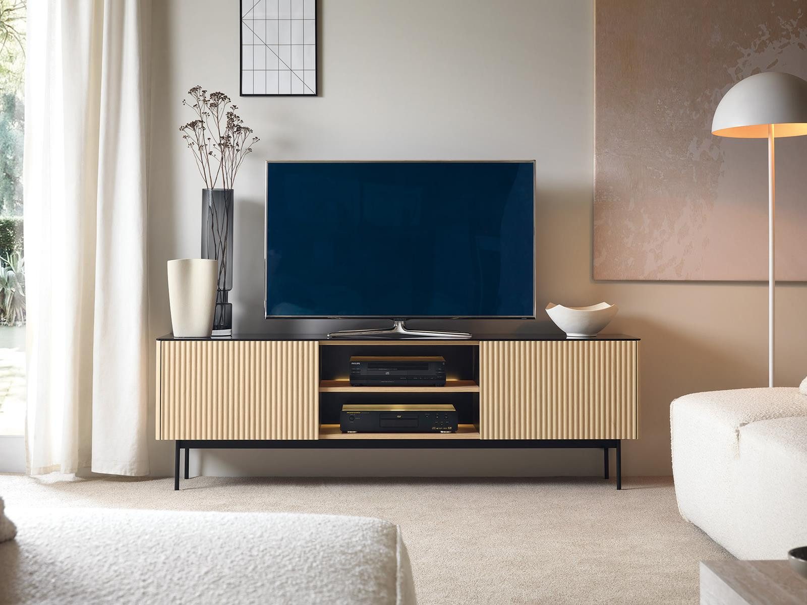 Compleo TV-Schrank mit Metallfüße, TV-Tisch mit günstig online kaufen