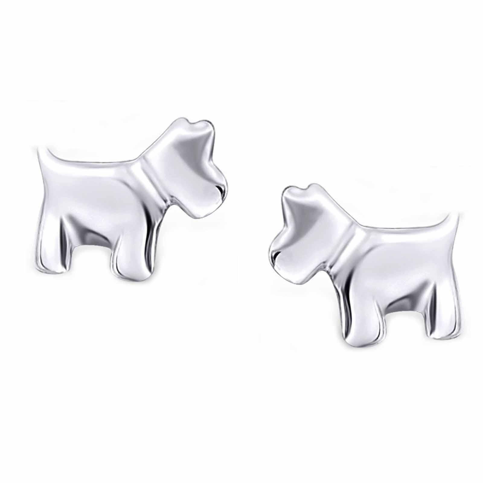 Kinderschmuck Ohrstecker Geschenk 925 Damen Ohrringe Hund schmuck23 Silberohrringe Silber Paar Mädchen, echte Mädchen Kinderohrringe