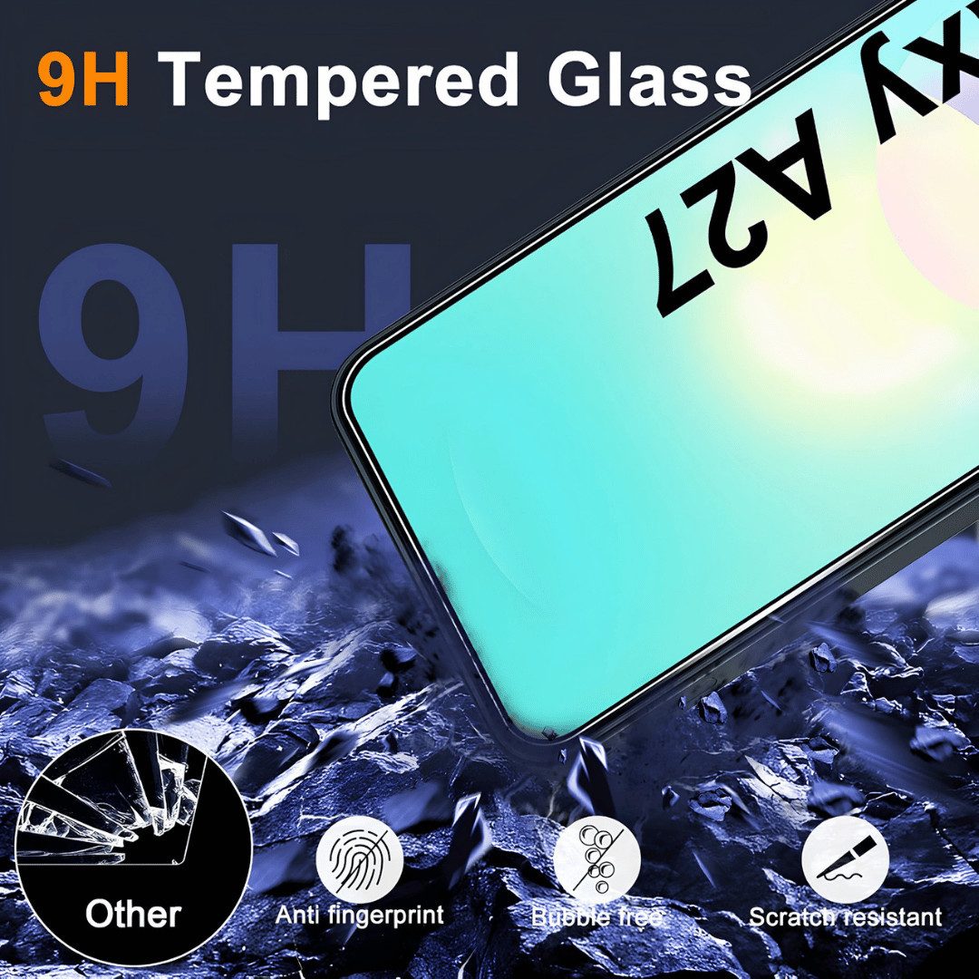 SmartUP Displayschutzglas 2X Schutzglas für Samsung Galaxy A27 5G Panzerfolie Full Screen 9H für Samsung Galaxy A27 5G, 2 Stück, Rundumschutz, passgenaue Verarb – Bild 2 von 5