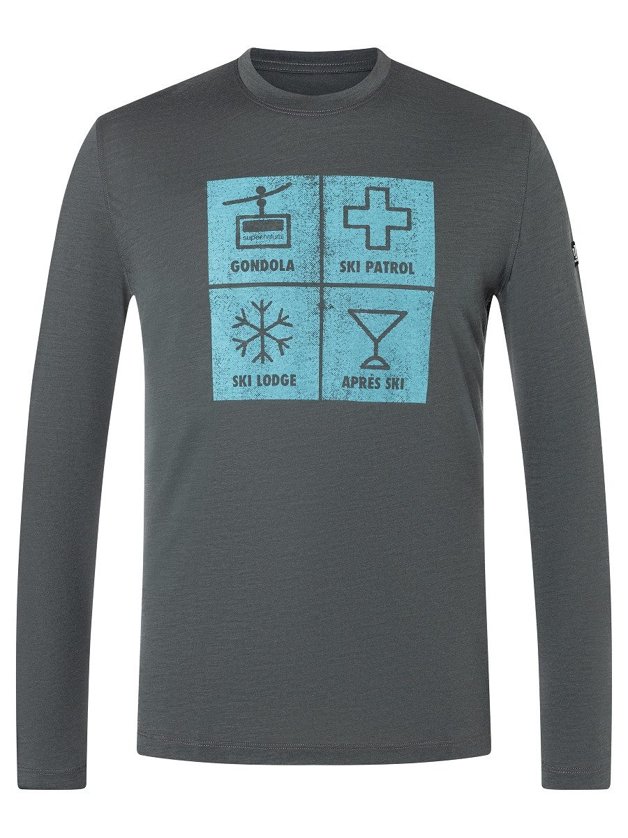 Langarmshirt für Herren, Merino M SWISS LODGE LS
