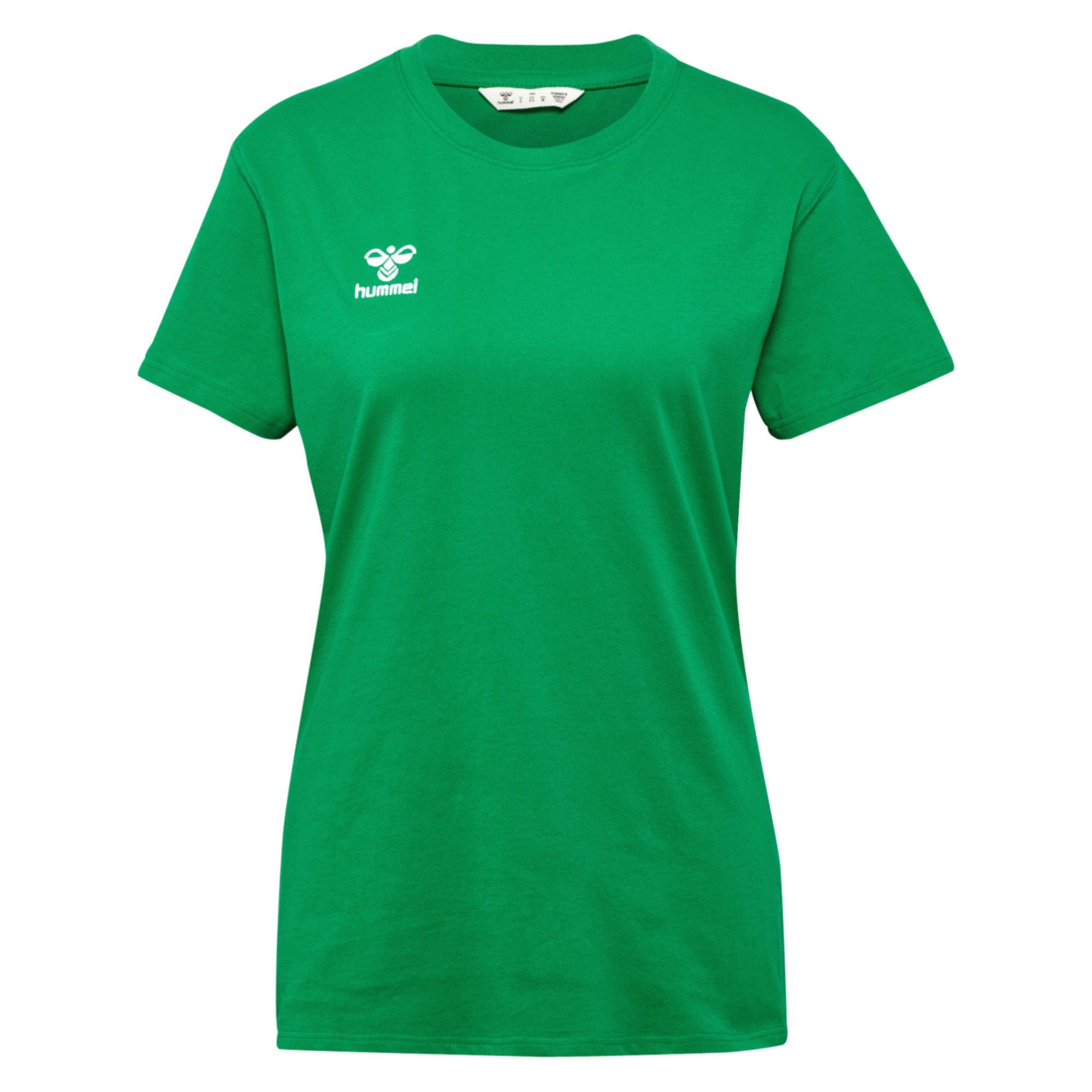 hummel T-Shirt Rundhalsausschnitt gesticktes Logo Regular günstig online kaufen