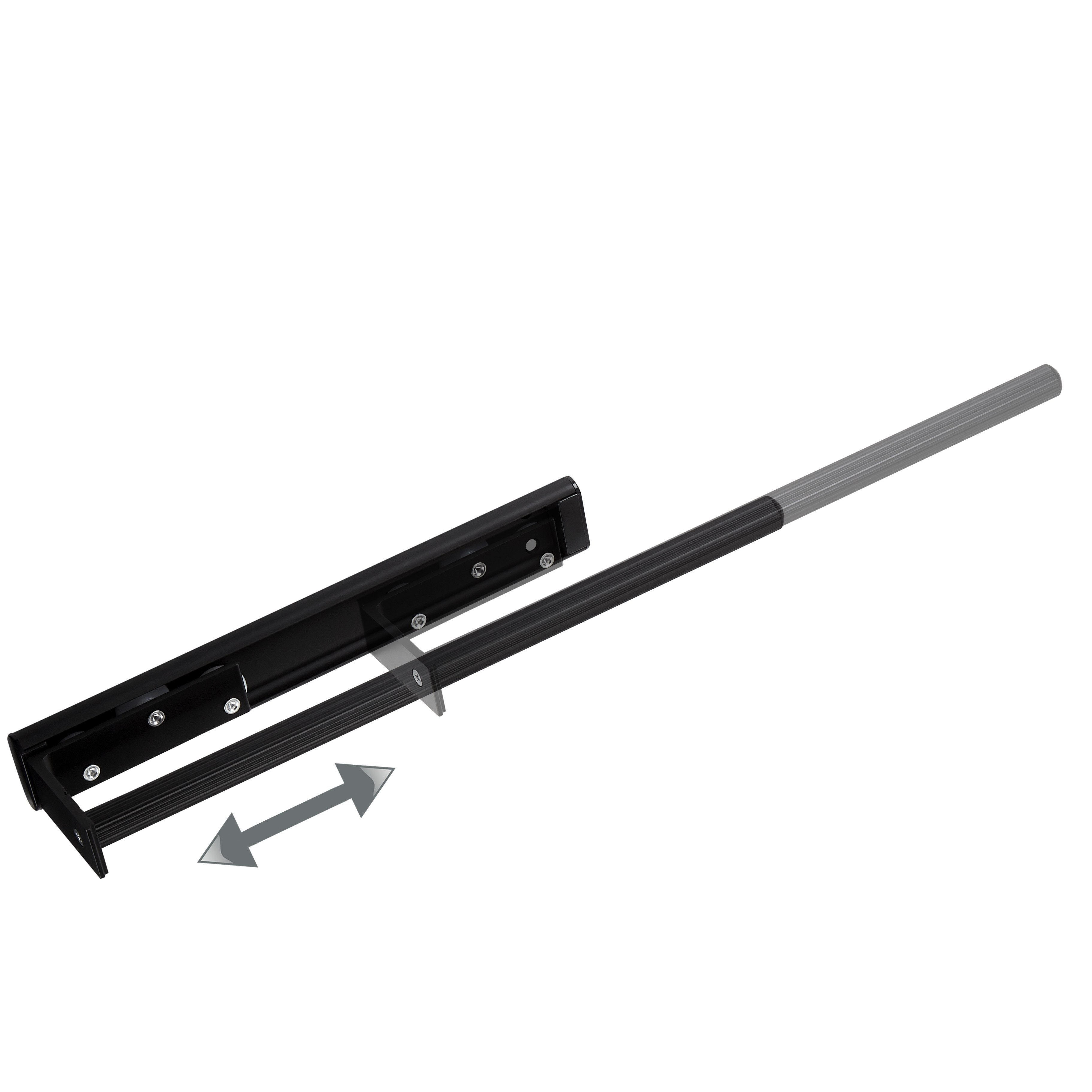 SO-TECH® Teleskop-Handtuchhalter TED Aluminium schwarz matt für Bad oder Küche, 1-armig schwarz matt (325 - 487 mm, ausziehbar) – Bild 3 von 5