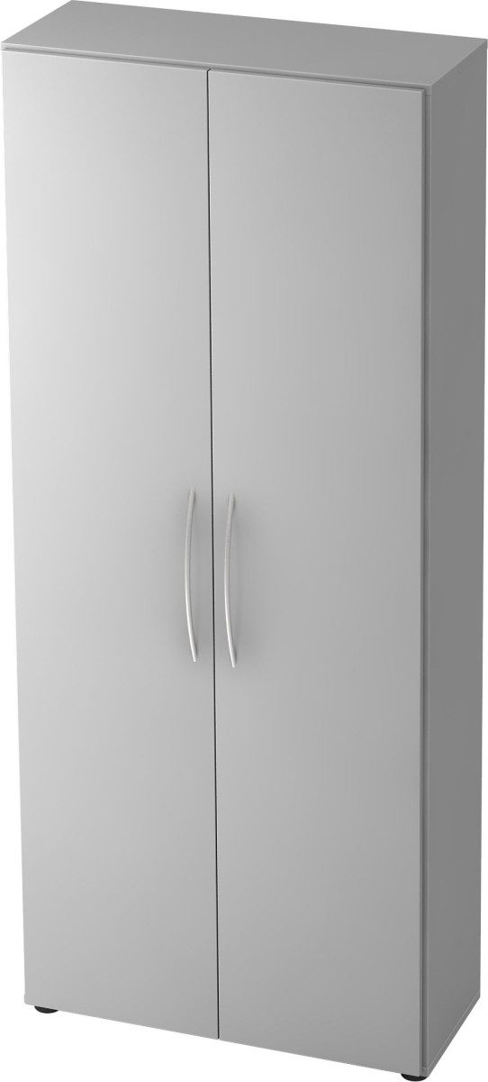 HAMMERBACHER Aktenschrank Schrank Basic 5 OH BxTxH 80x33x188cm Griff BM Grau/Grau