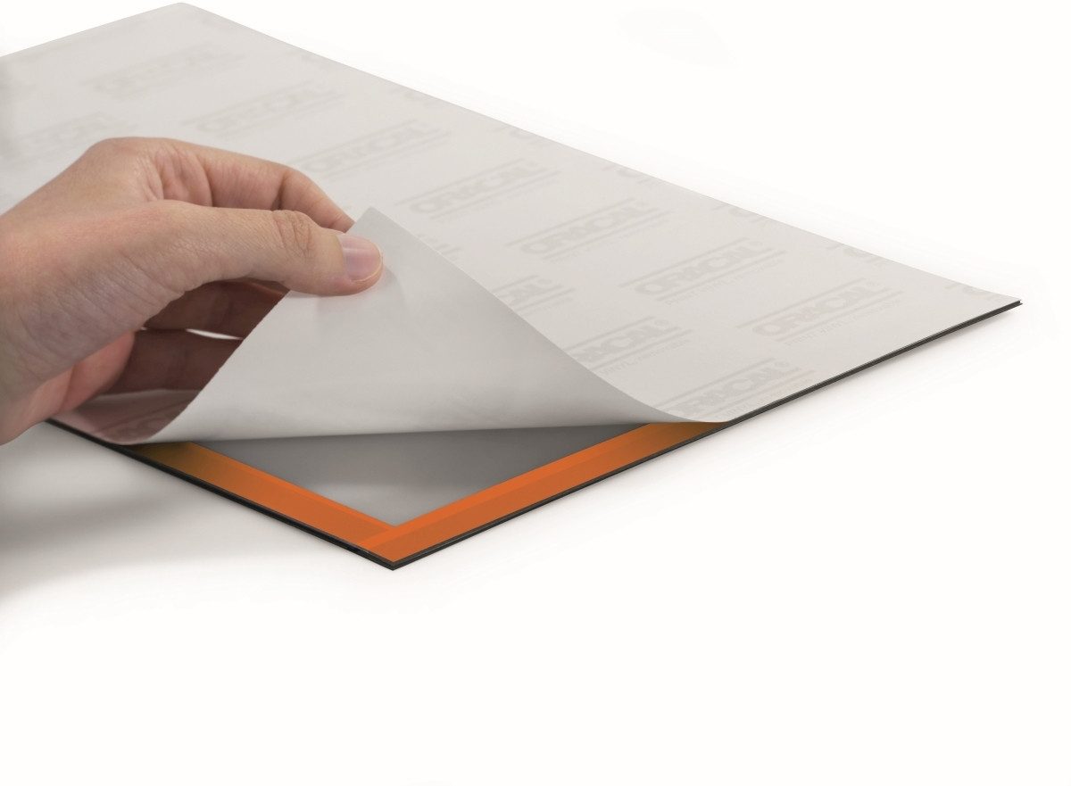 Fächermappe Magnetrahmen Duraframe selbstklebend A4 orange VE=2 Stück