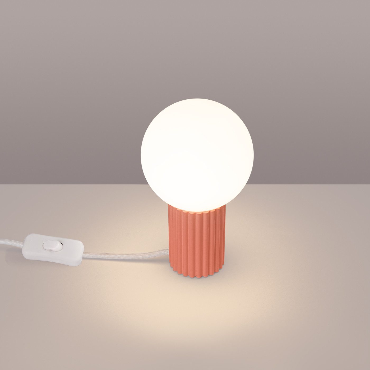 SOLLUX lighting Schreibtischlampe Tischlampe Halo Apricot, Nicht enthalten