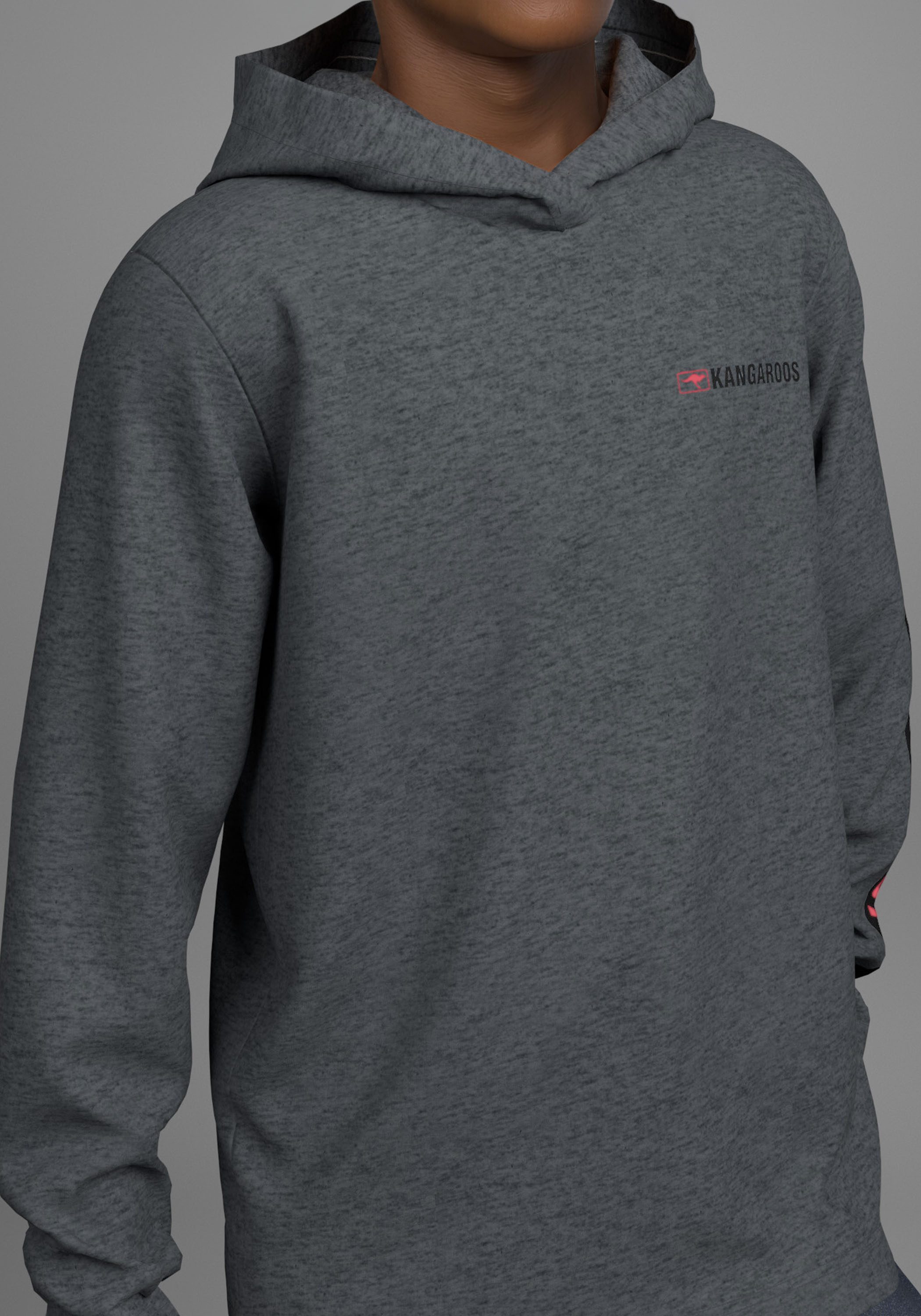 KangaROOS Kapuzenshirt Shirt mit Ärmelprint Meliertes Kapuzenshirt mit Ärmelprint. € 19,99, (€ 19,99 pro 1 Stk).