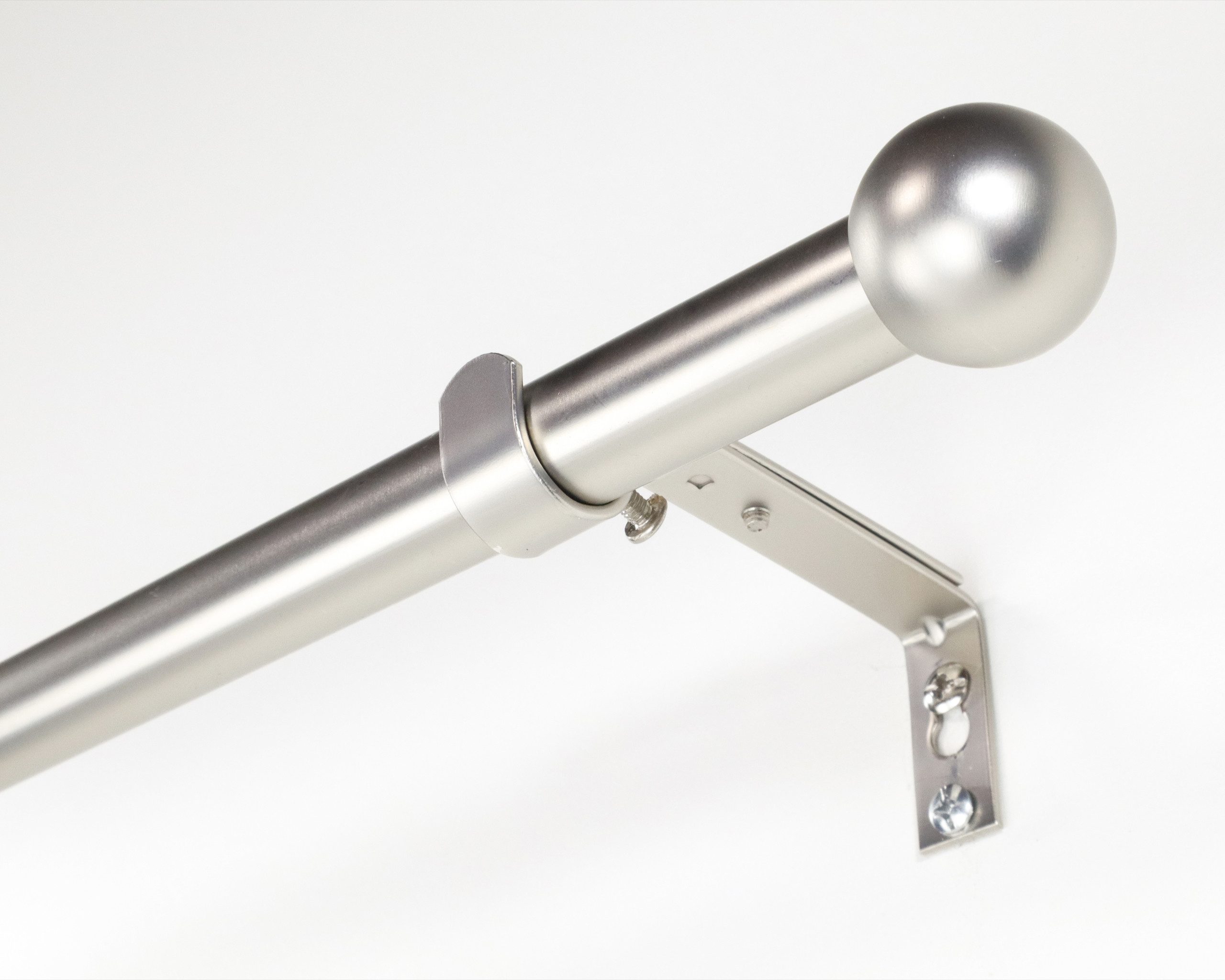 Deco-Raum Gardinenstange Flexa Stilgarnitur Set ausziehbar, Ø 19 mm, 1-läufig, ausziehbar, Wandmontage, verschraubt, Metall, perfekt für Dekoschals Gardinen – Bild 5 von 5