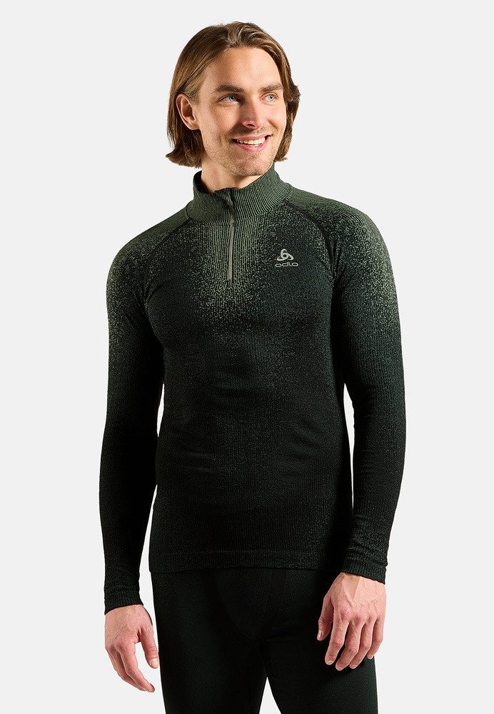 Longsleeve Baselayer Top Turtle Neck Longsleeve Half Zip Blackcom