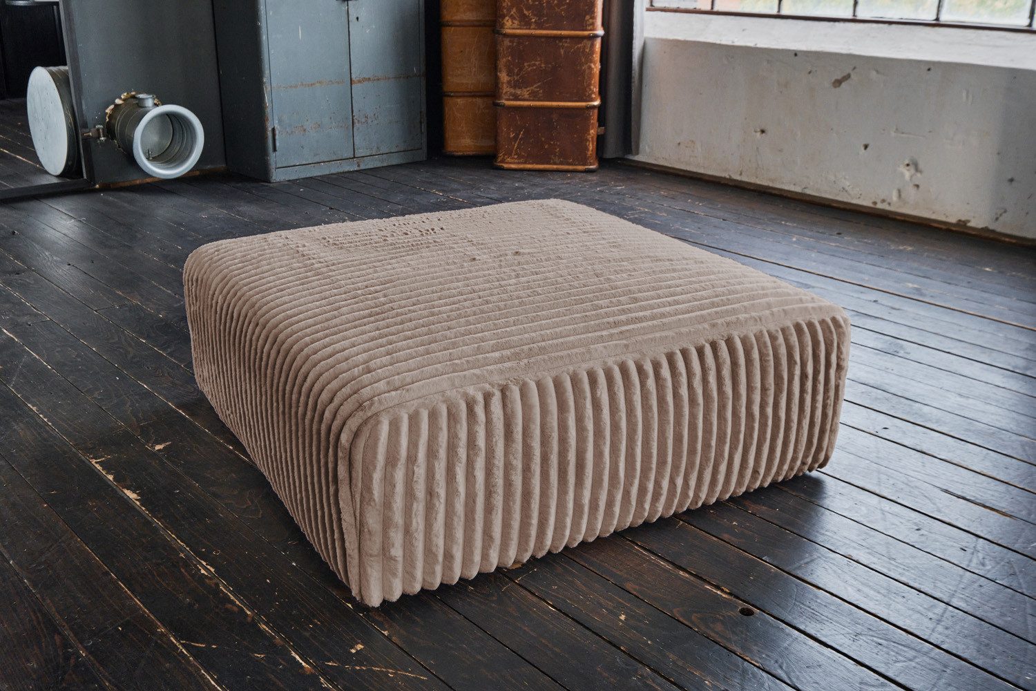 KAWOLA Hocker WIOLO SOFT, Sitzelement für Modulsofa Weicher Breitcord verschiedene Farben