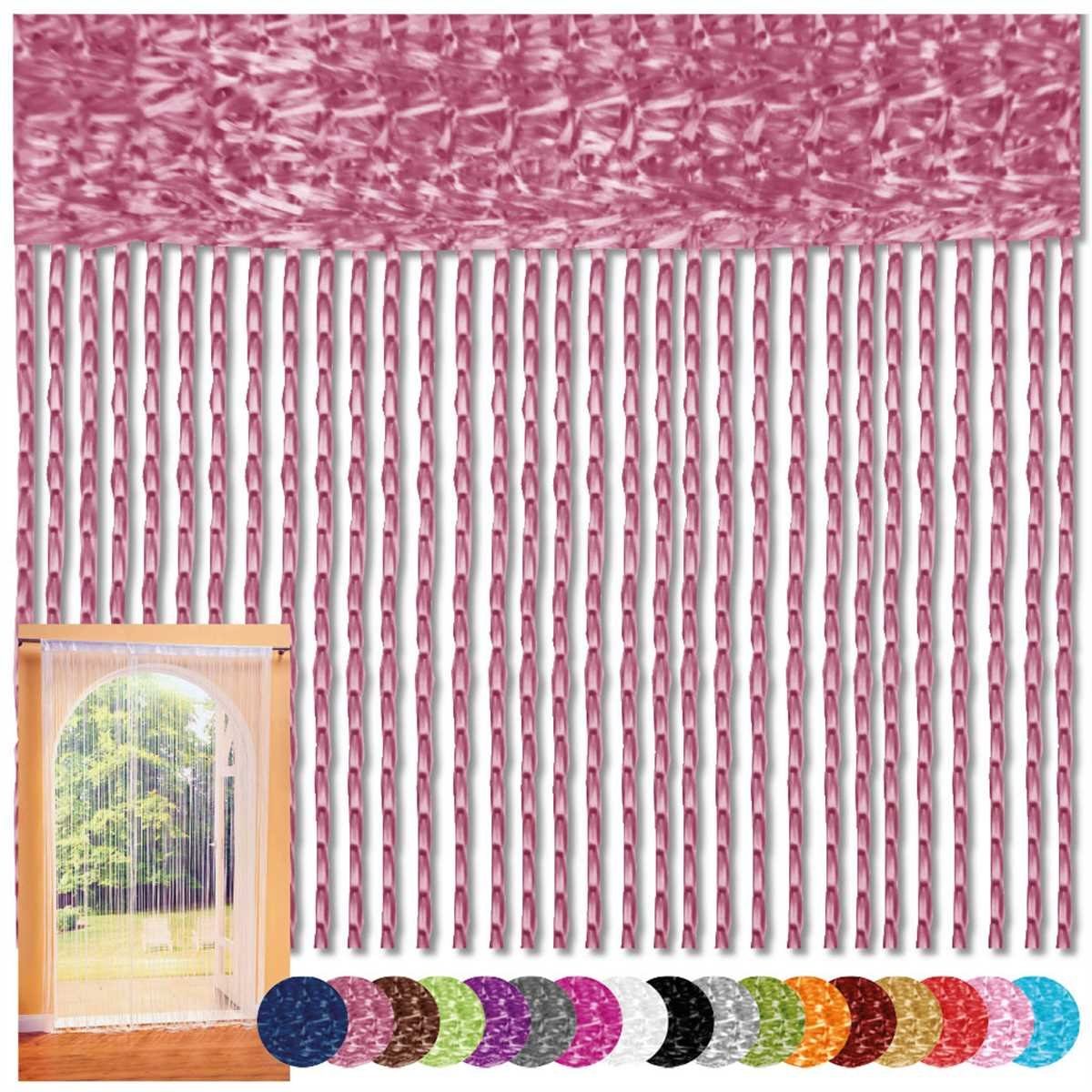 Bestlivings Fadenvorhang (1 St), Stangendurchzug, halbtransparent, Fadengardine mit Stangendurchzug 90x240cm (BxL), Insektenschutz