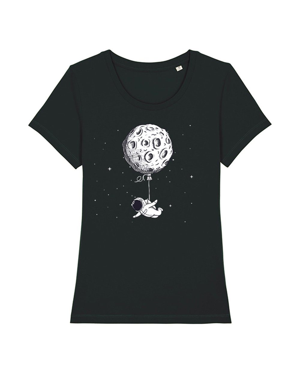 wat? Apparel Print-Shirt Funny Spaceman (1-tlg) schwarz