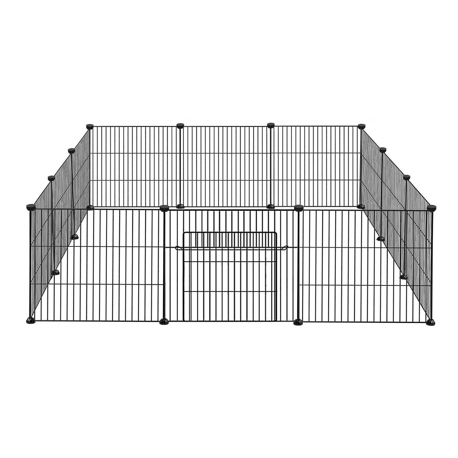 FIVMEN Freigehege Gittergehege inkl. Tür, Kleintierauslauf Kleintierkäfig Laufgitter, für Kaninchen aus Metallgitter