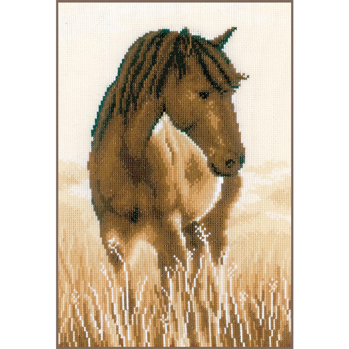 Vervaco Kreativset Vervaco Kreuzstich Stickpackung "Pferd", Zählmuster, 20x30cm, (embroidery kit by Marussia)