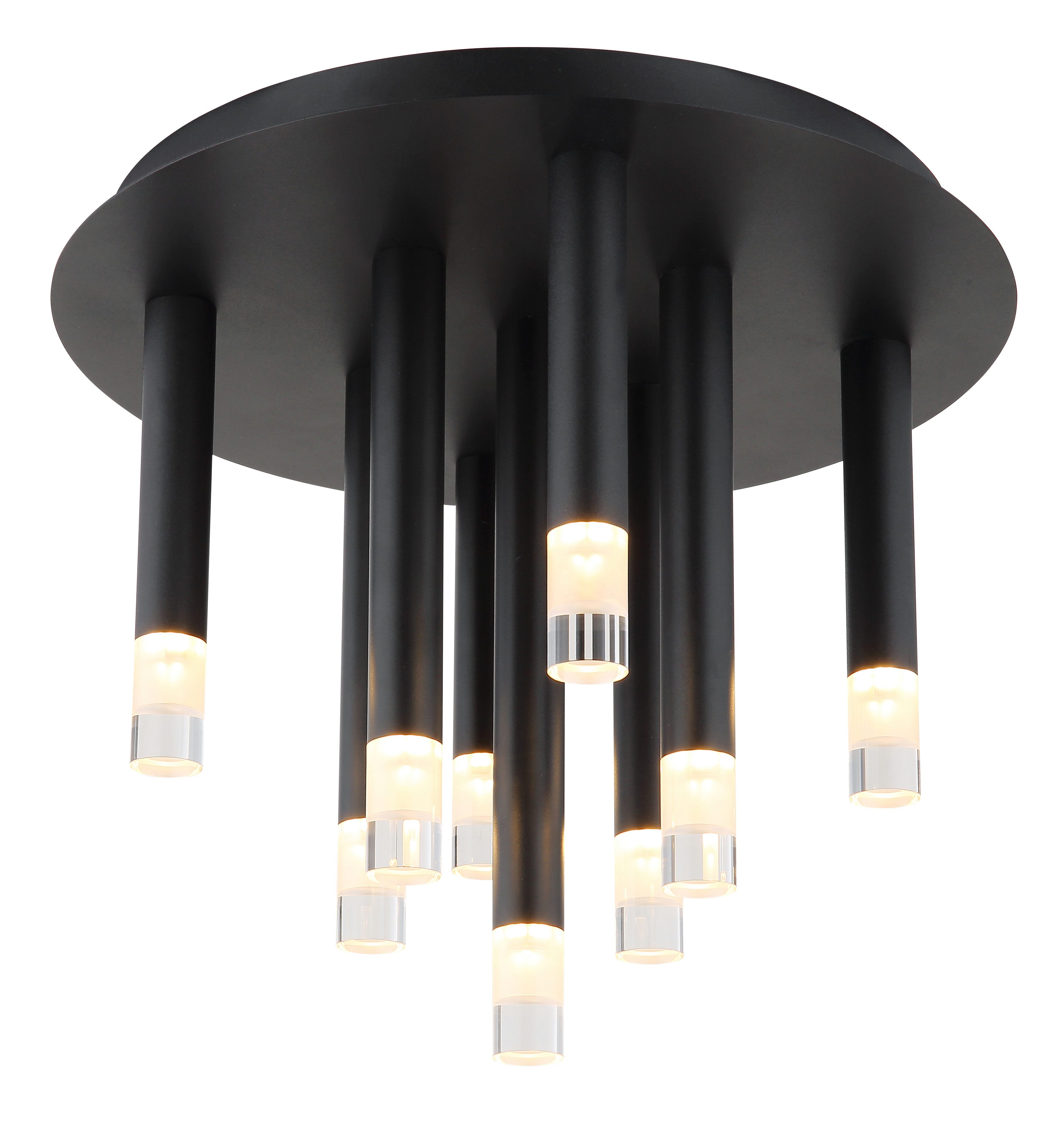 GLOBO LIGHTING Deckenleuchte RYAN, ohne Leuchtmittel, Deckenlampe/Stäbe/Metall/Wohnzimmer/Essbereich/Acryl satiniert