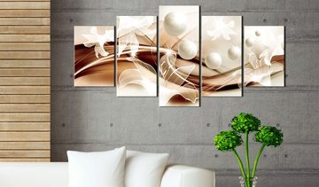 Artgeist Wandbild Pearl Lilies In Bronze