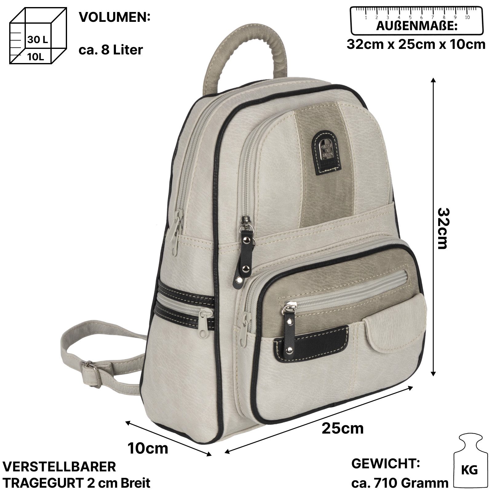 EAAKIE Rucksack Cityrucksack Damenrucksack Tagesrucksack Stadt günstig online kaufen