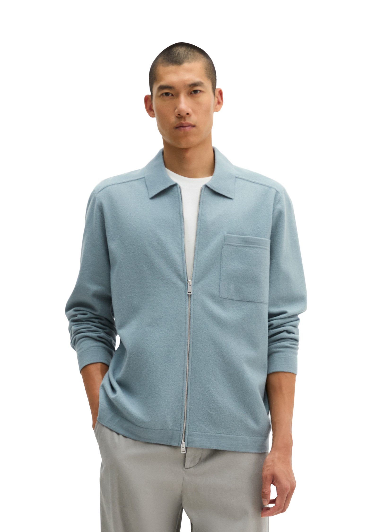 Marc O'Polo Cardigan in kompakter Boiled Wool Optik