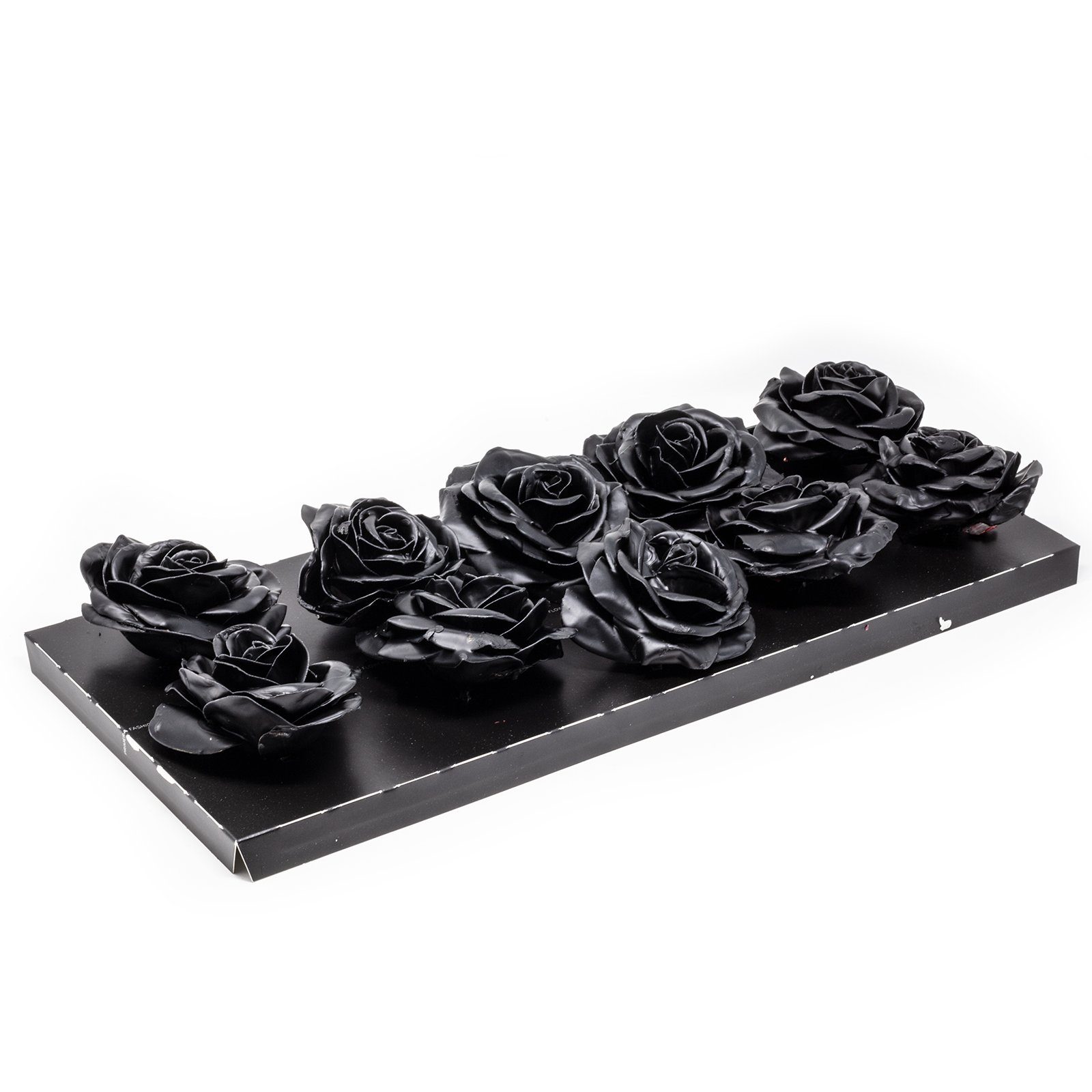 Trockenblume 10er-Set Wachsrose - Höhe Primera, 20 cm Black