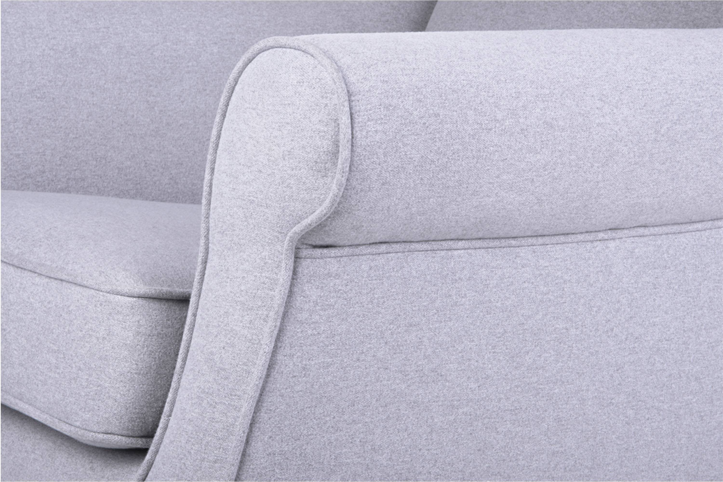 Sessel, Gepolsterter Massivholzbeine Federn Sessel in Ohrensessel Sitzfläche, Armlehnen, MILES Konsimo mit der mit