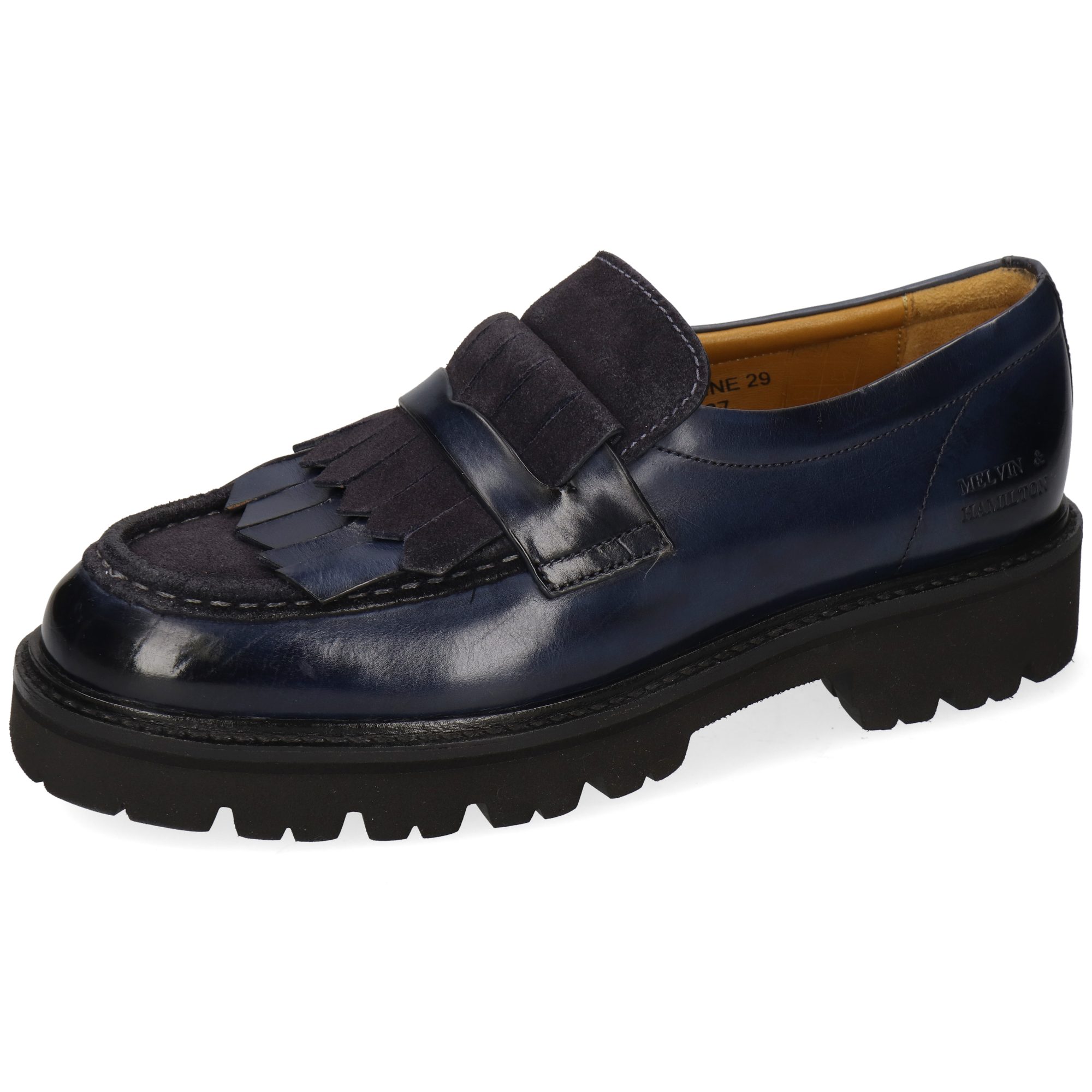 Melvin & Hamilton Regine 29 Leder-Loafers für Damen Loafer Plateausohlen, Echtes Leder, Vegetabile Gerbung
