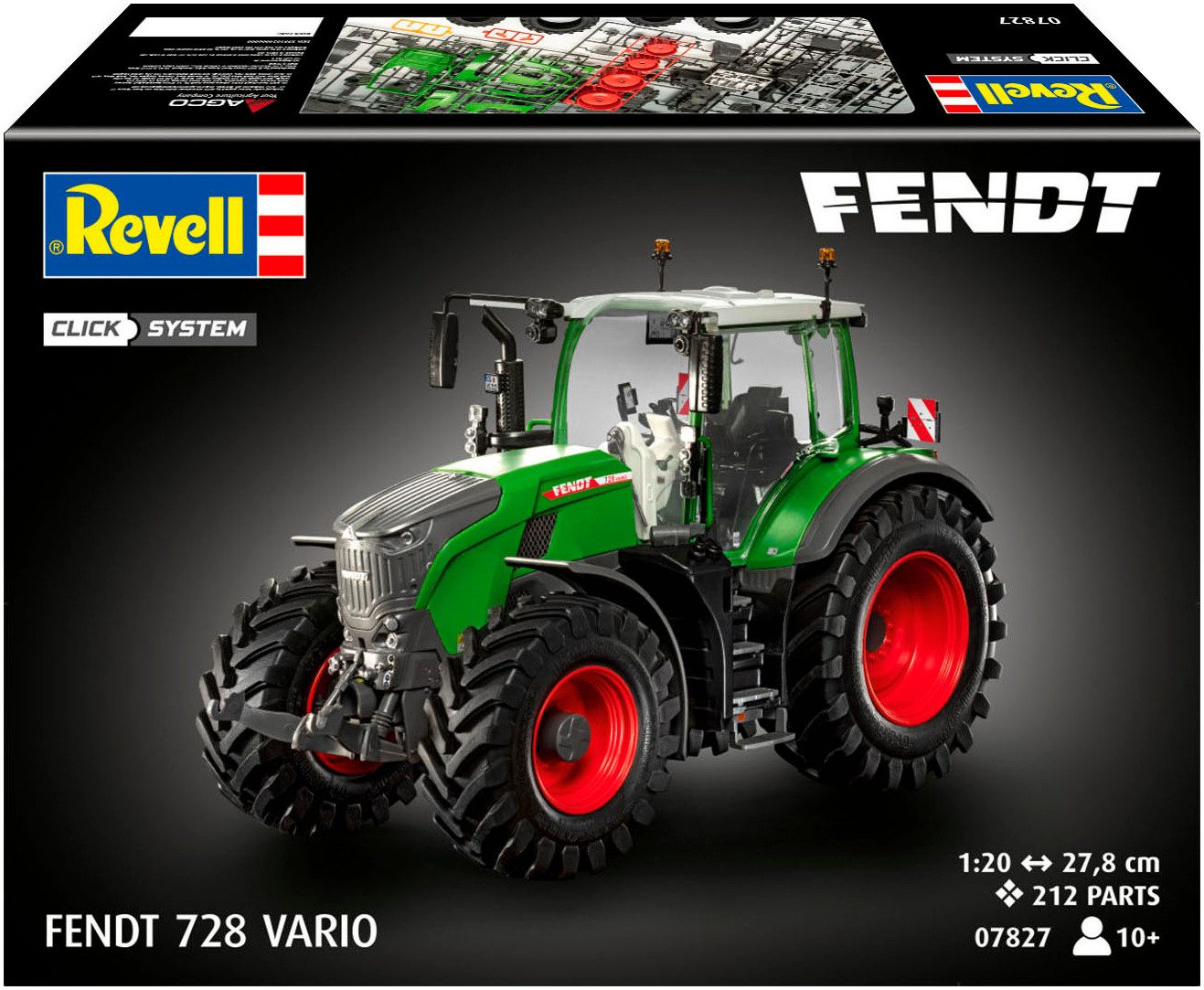 Revell® Modellbausatz Click System, Fendt 728 Vario Traktor, Maßstab 1:20, Made in Europe