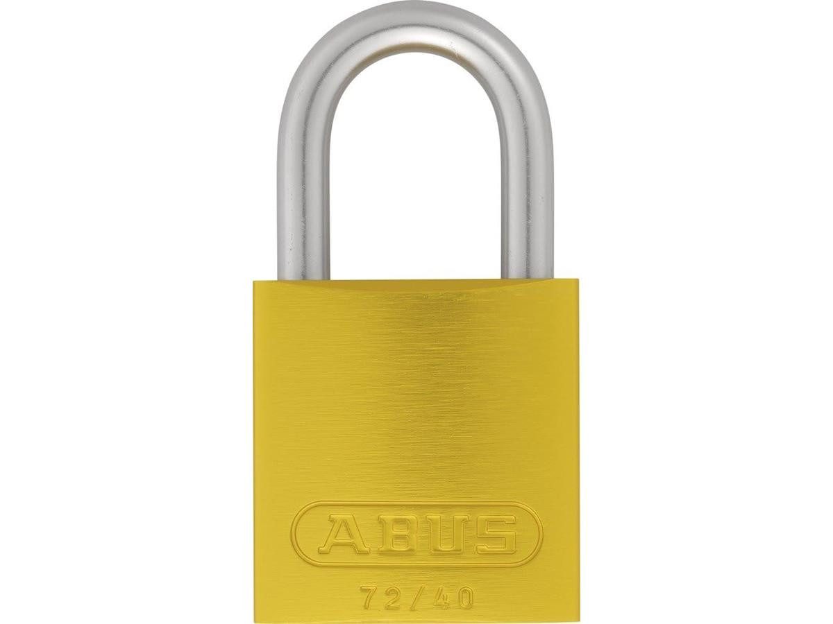 ABUS Vorhängeschloss 72LL/40 gelb, mit Schlüssel