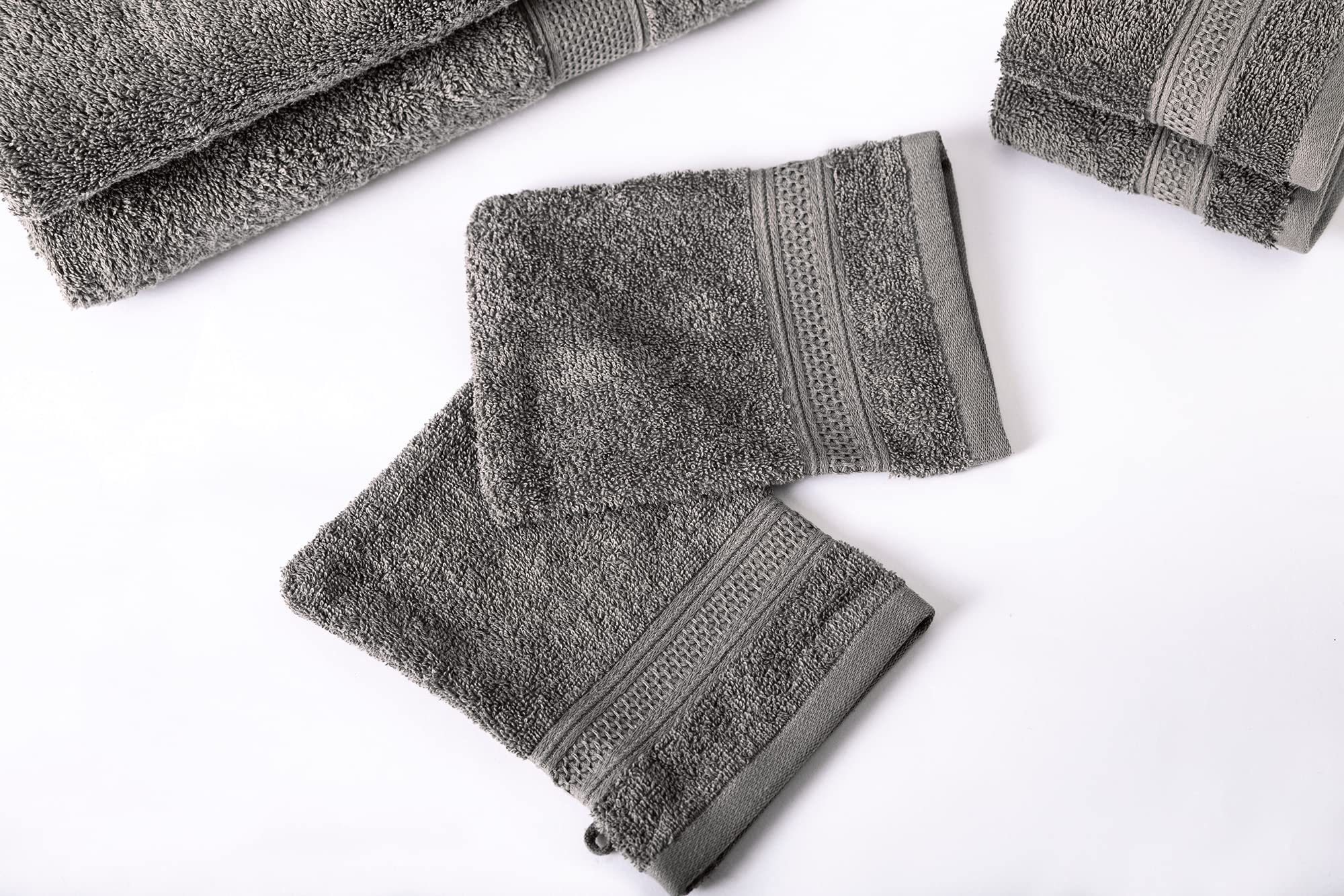 Komfortec Seiftuch Waschhandschuhe Set aus 100% Baumwolle, (Packung, 2-St), Weich, Leich, Frottee, Schnelltrocknend