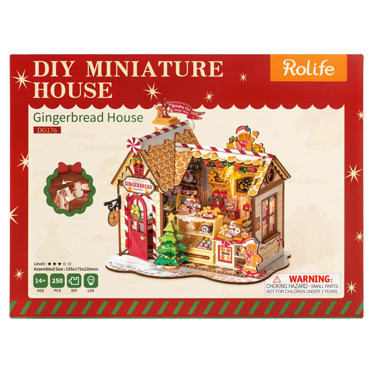 ROLIFE 3D-Puzzle DIY "Lebkuchenhaus", Puzzleteile